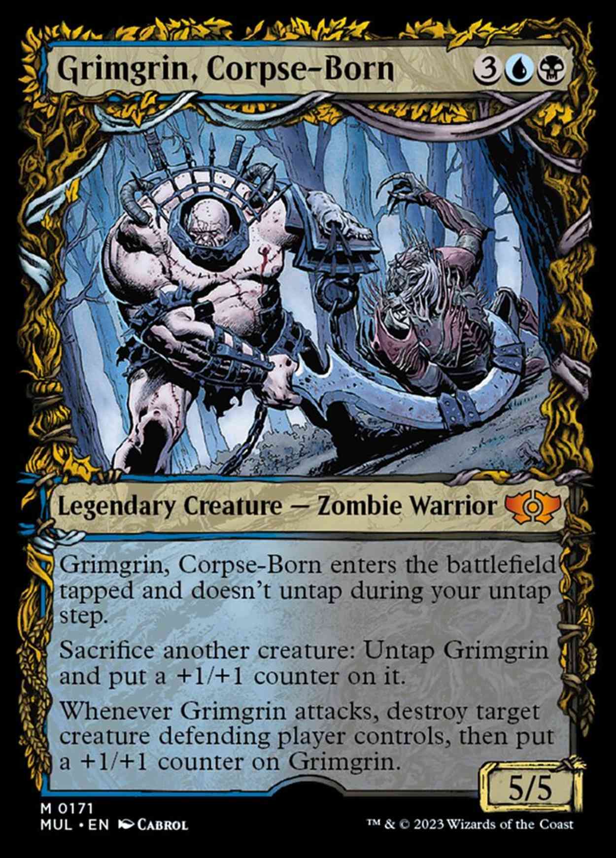 Grimgrin, Corpse-Born (Halo Foil) magic card front
