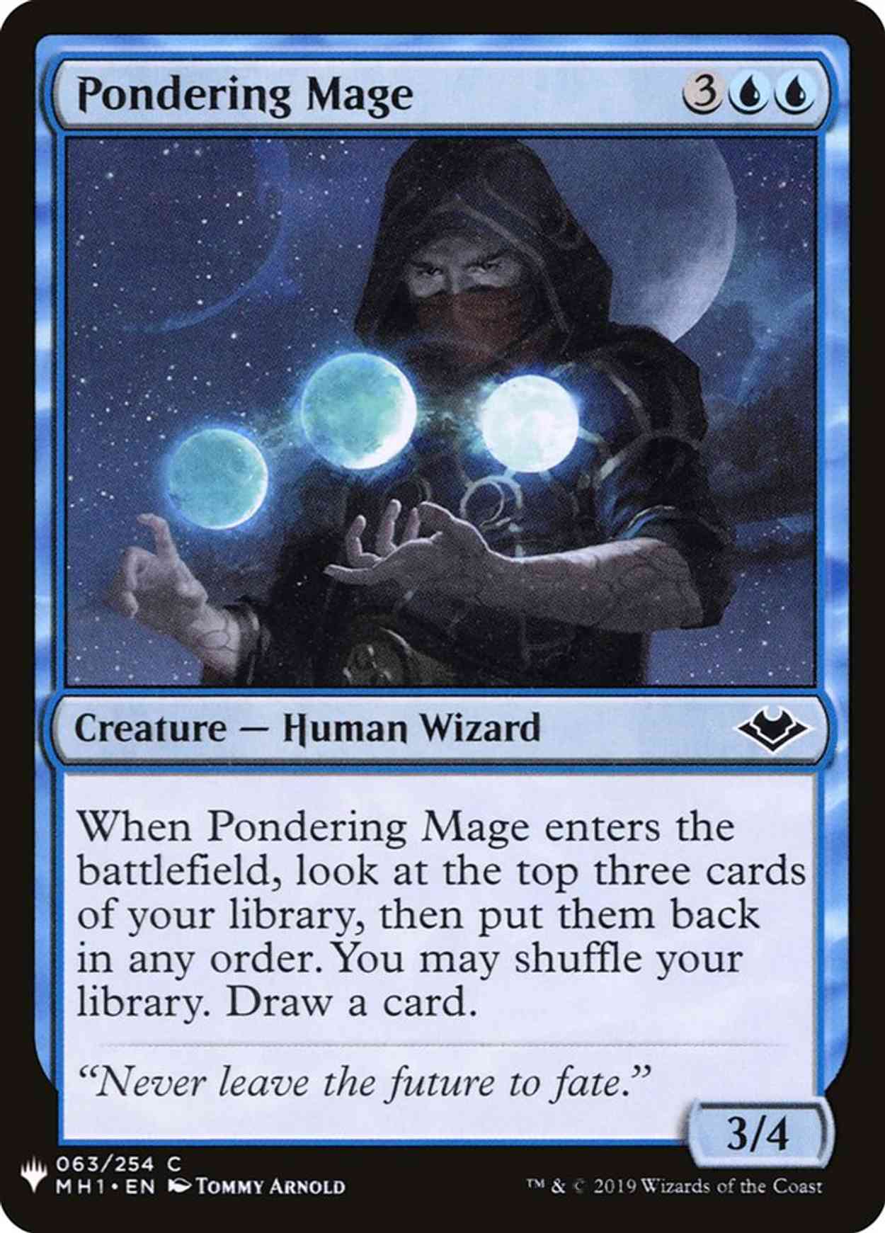 Pondering Mage magic card front