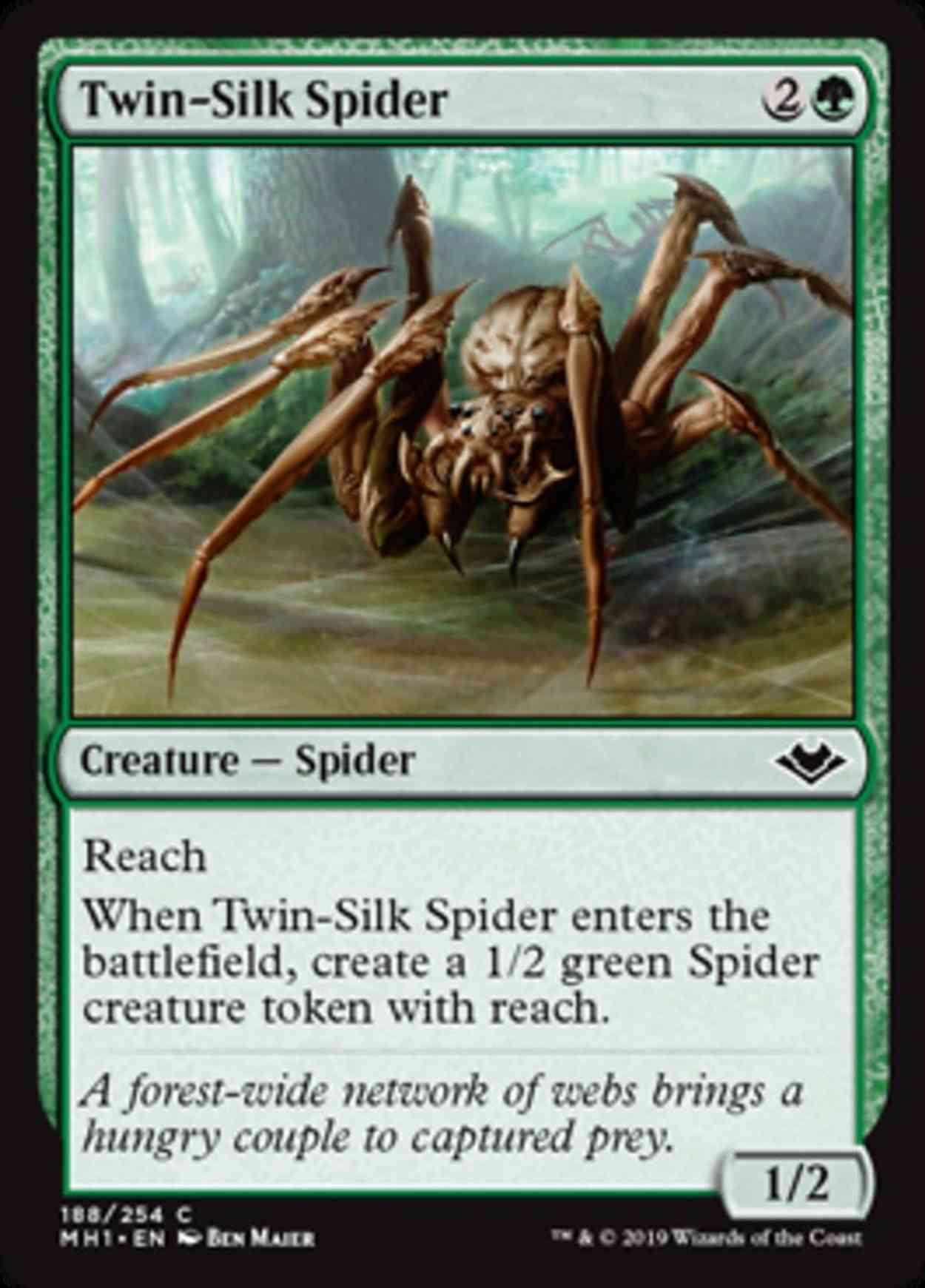 Twin-Silk Spider magic card front