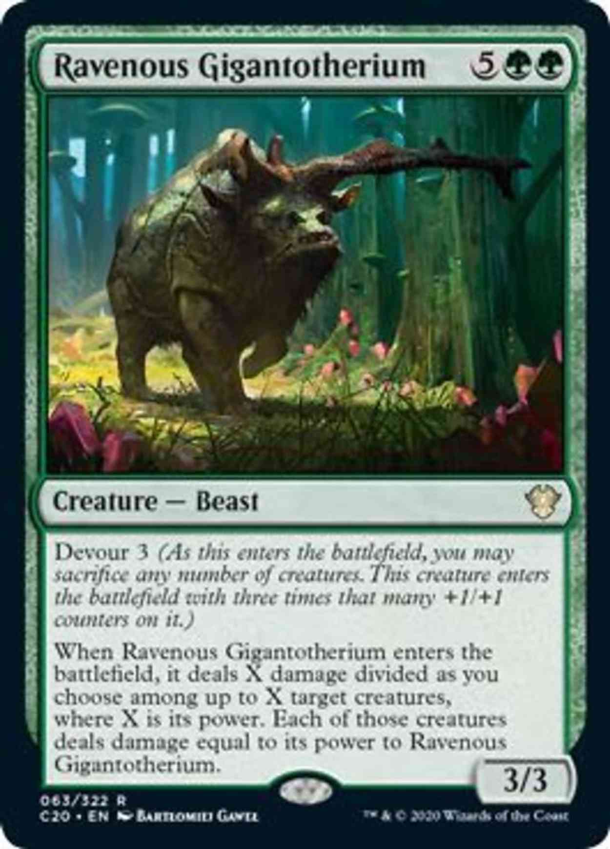 Ravenous Gigantotherium magic card front