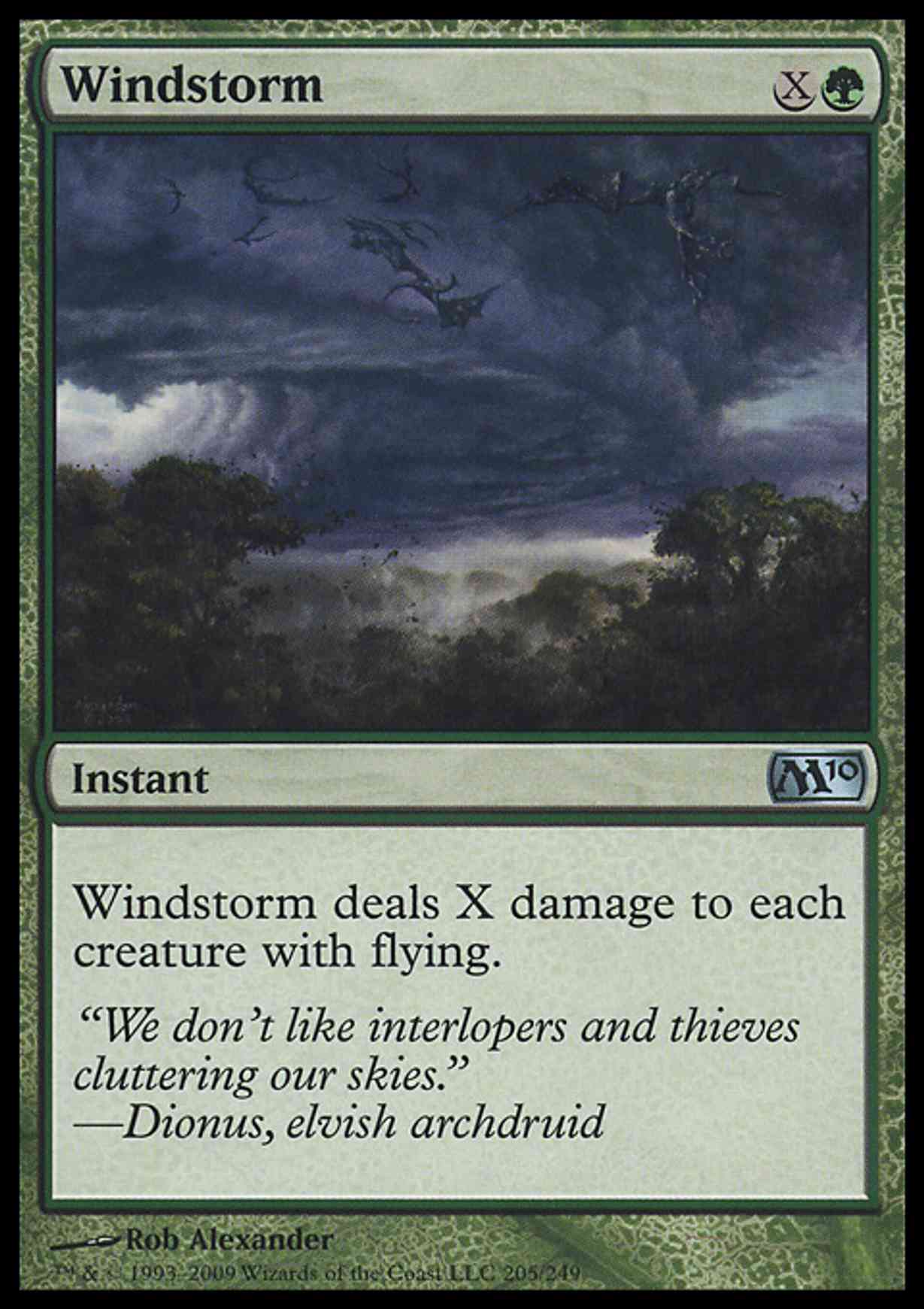 Windstorm magic card front