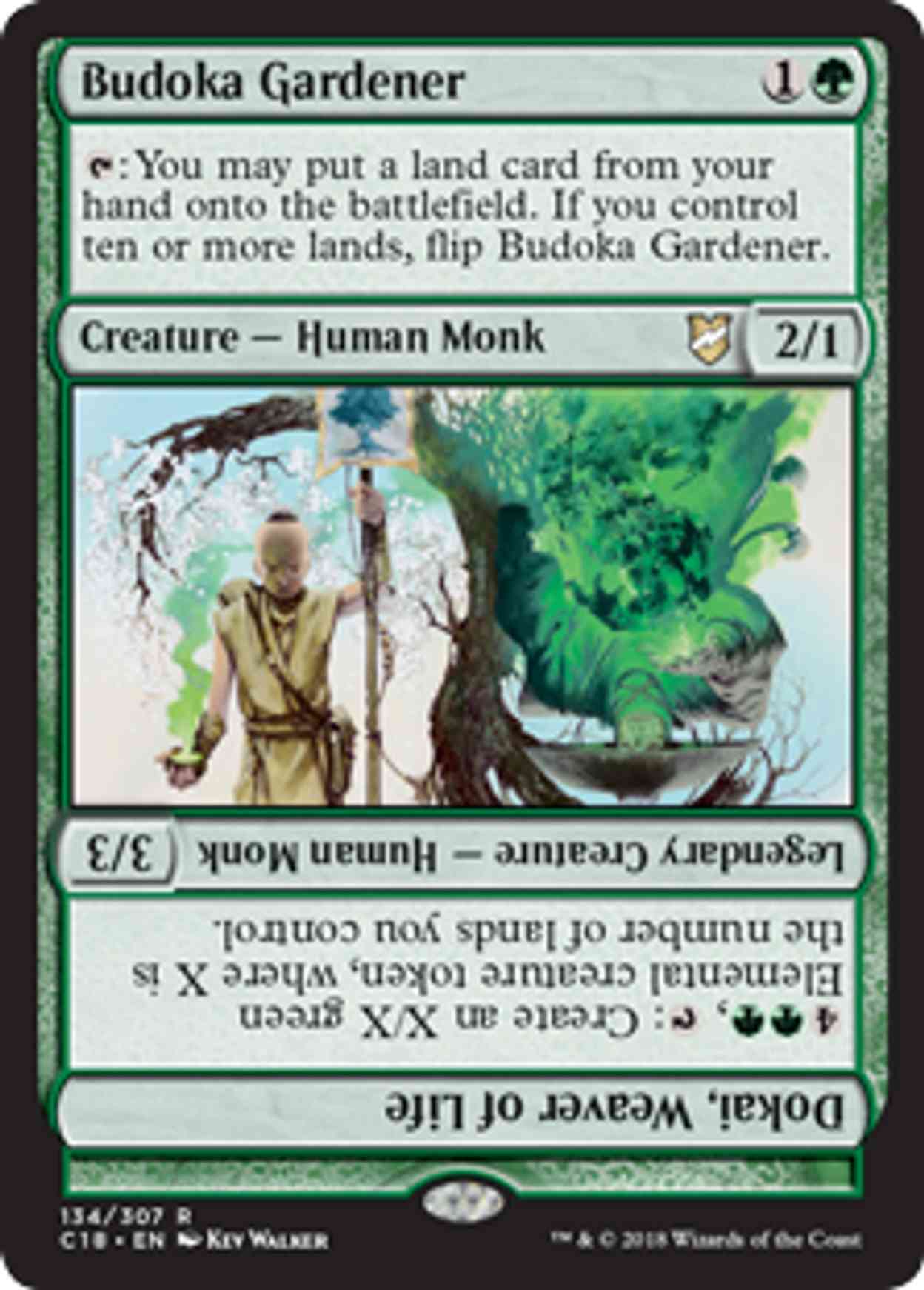 Budoka Gardener // Dokai, Weaver of Life magic card front