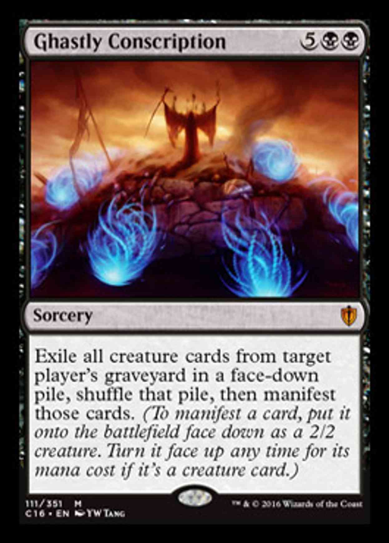Ghastly Conscription magic card front