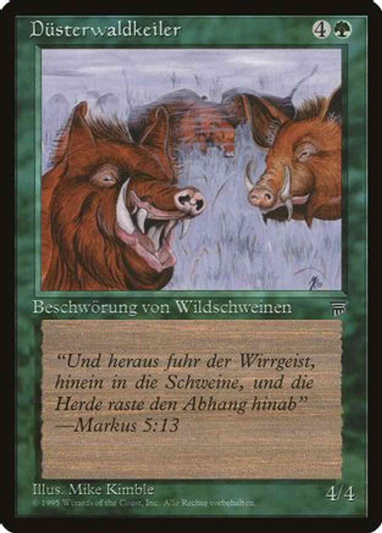 Durkwood Boars (German) - "Dusterwaldkeiler" magic card front