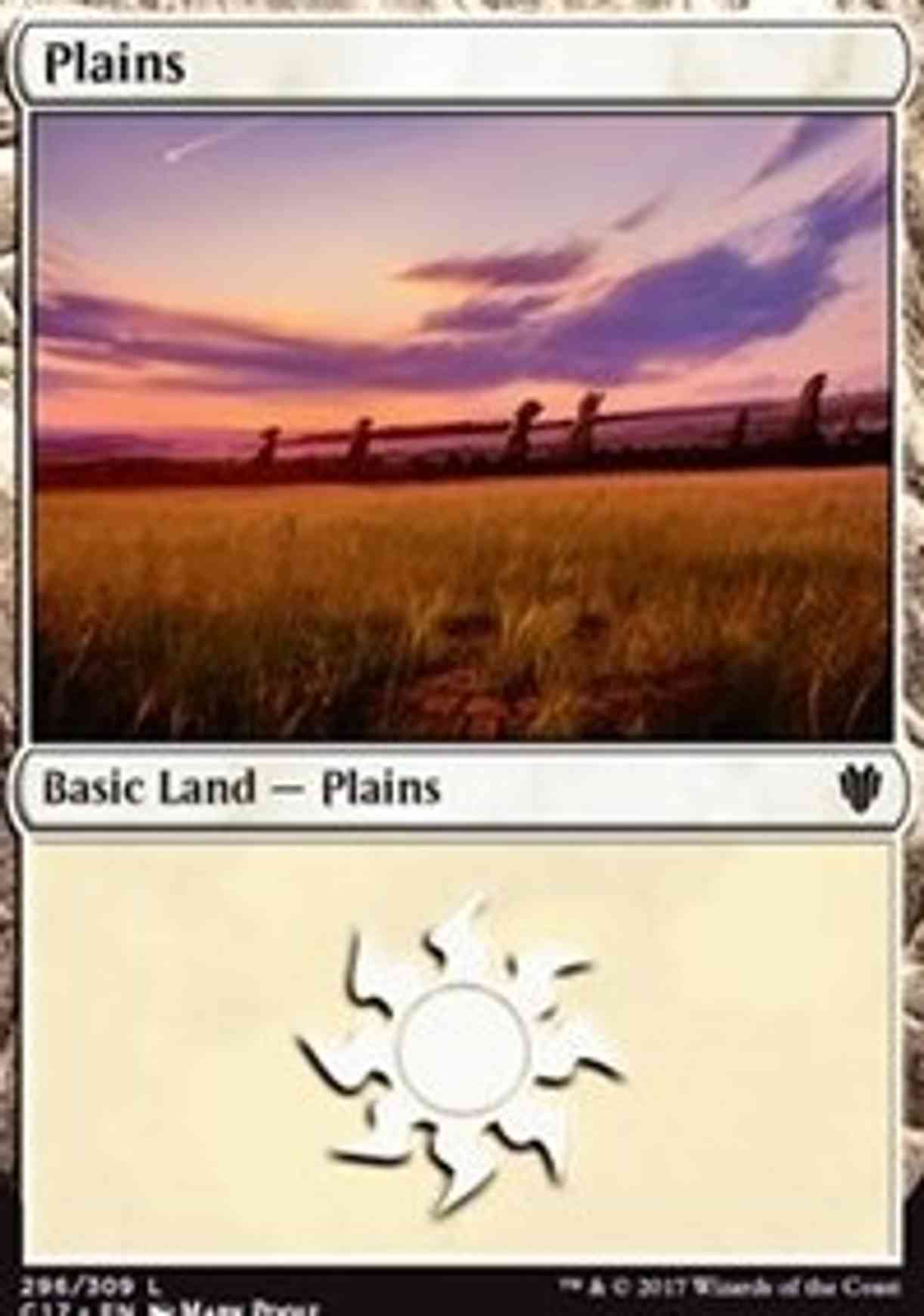 Plains (296) magic card front