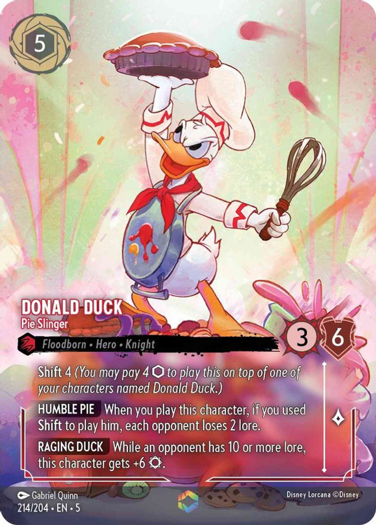 Donald Duck - Pie Slinger (Enchanted) magic card front