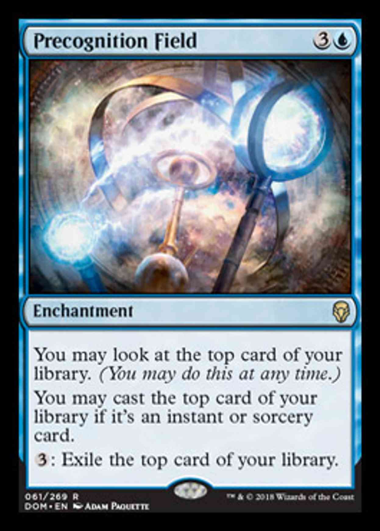 Precognition Field magic card front