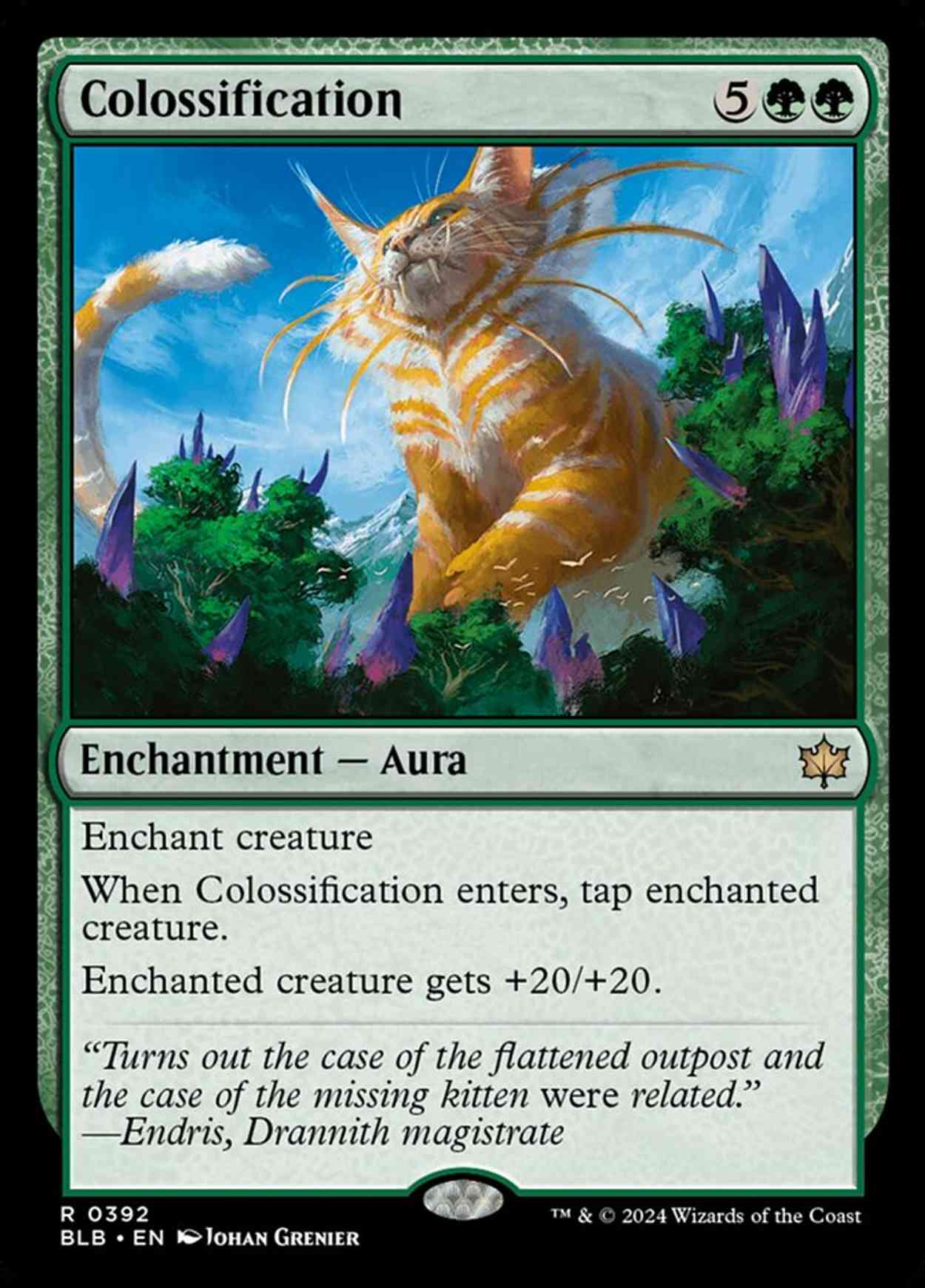 Colossification magic card front