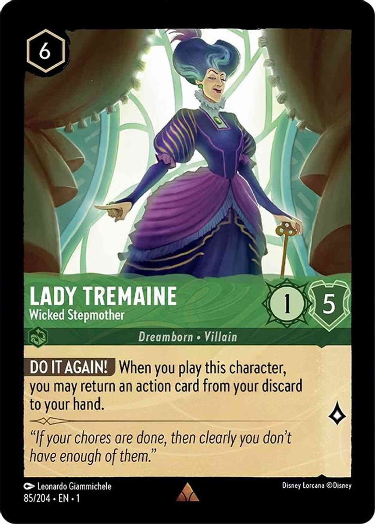 Lady Tremaine - Wicked Stepmother magic card front