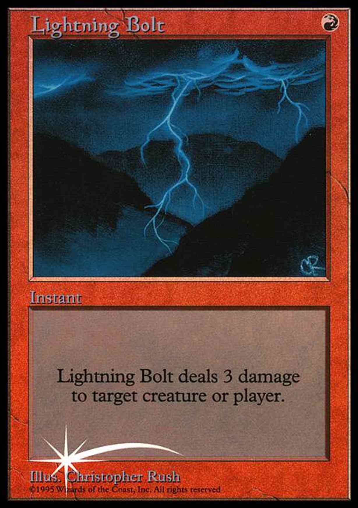 Lightning Bolt magic card front