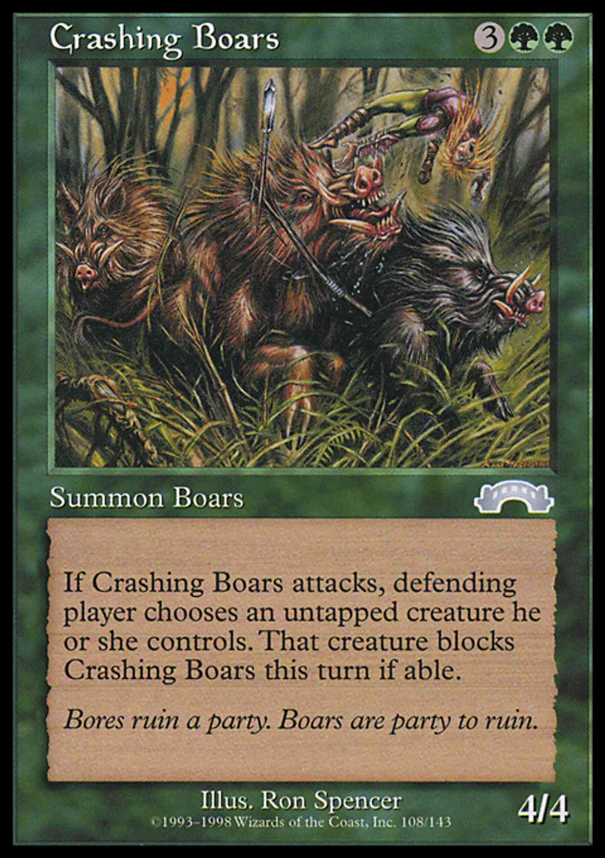 Crashing Boars magic card front