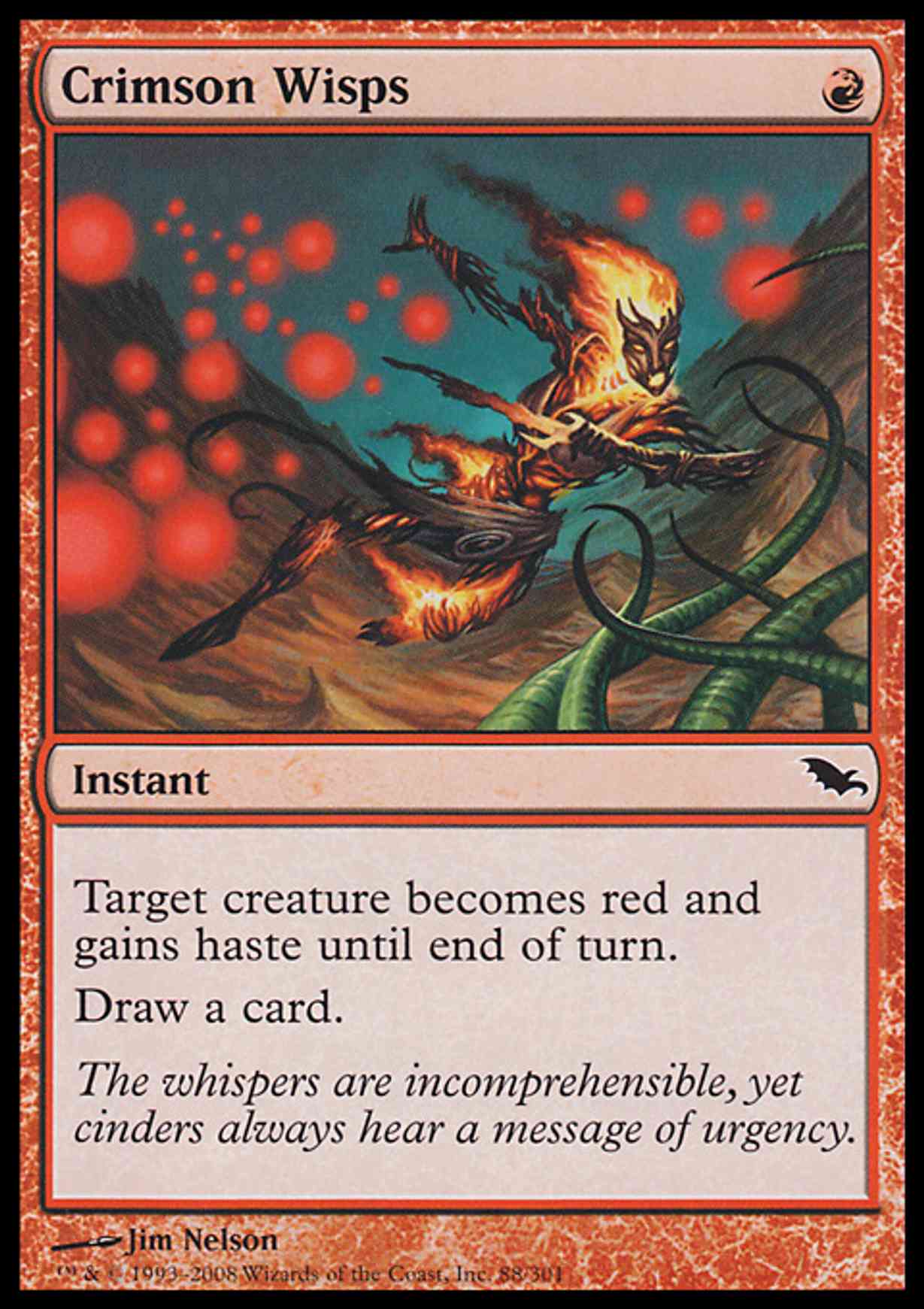 Crimson Wisps magic card front