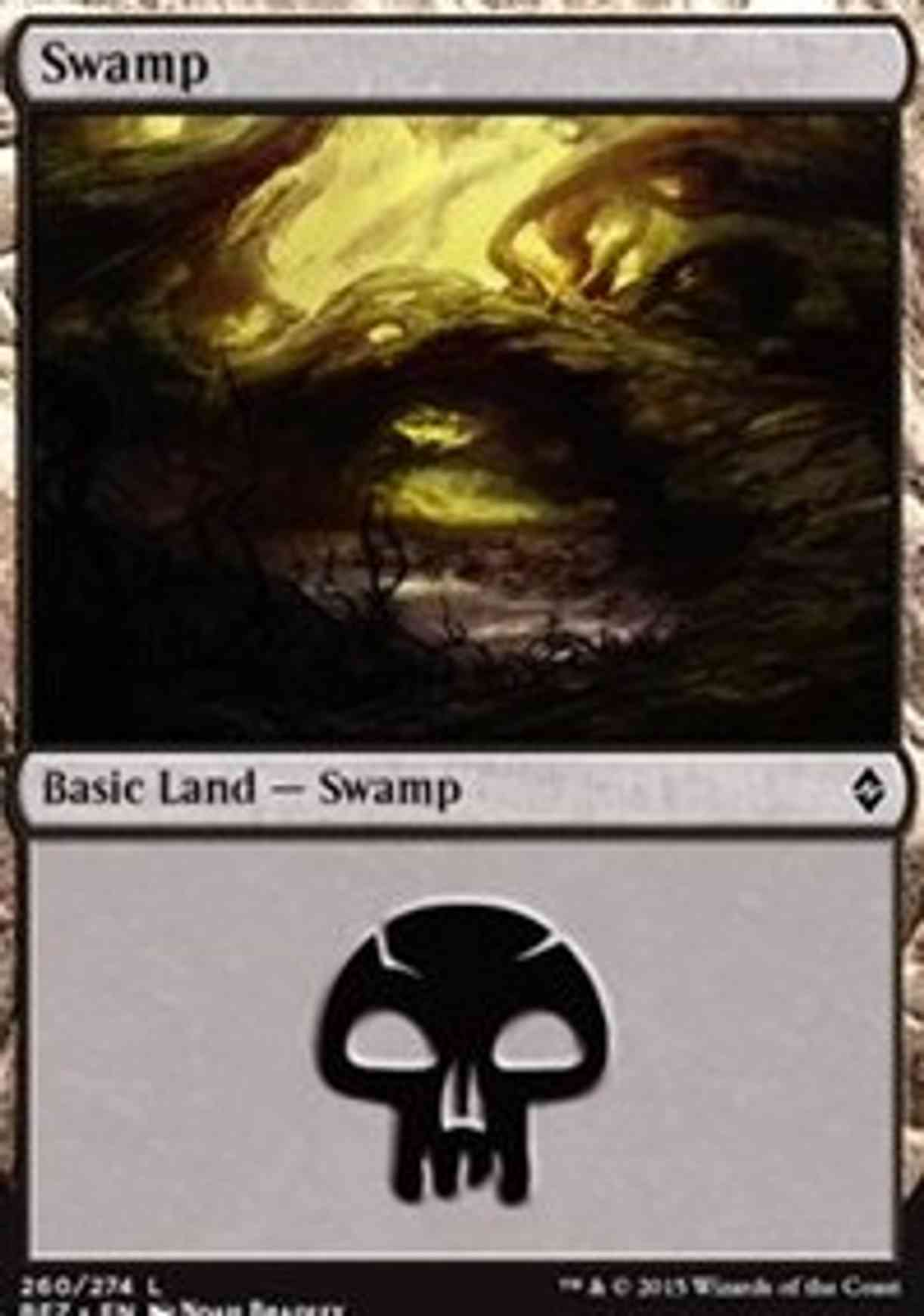 Swamp (260) magic card front