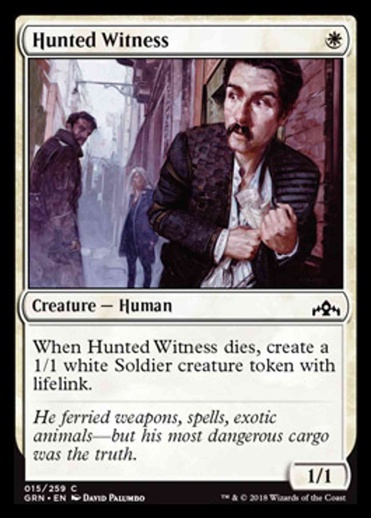 Hunted Witness magic card front