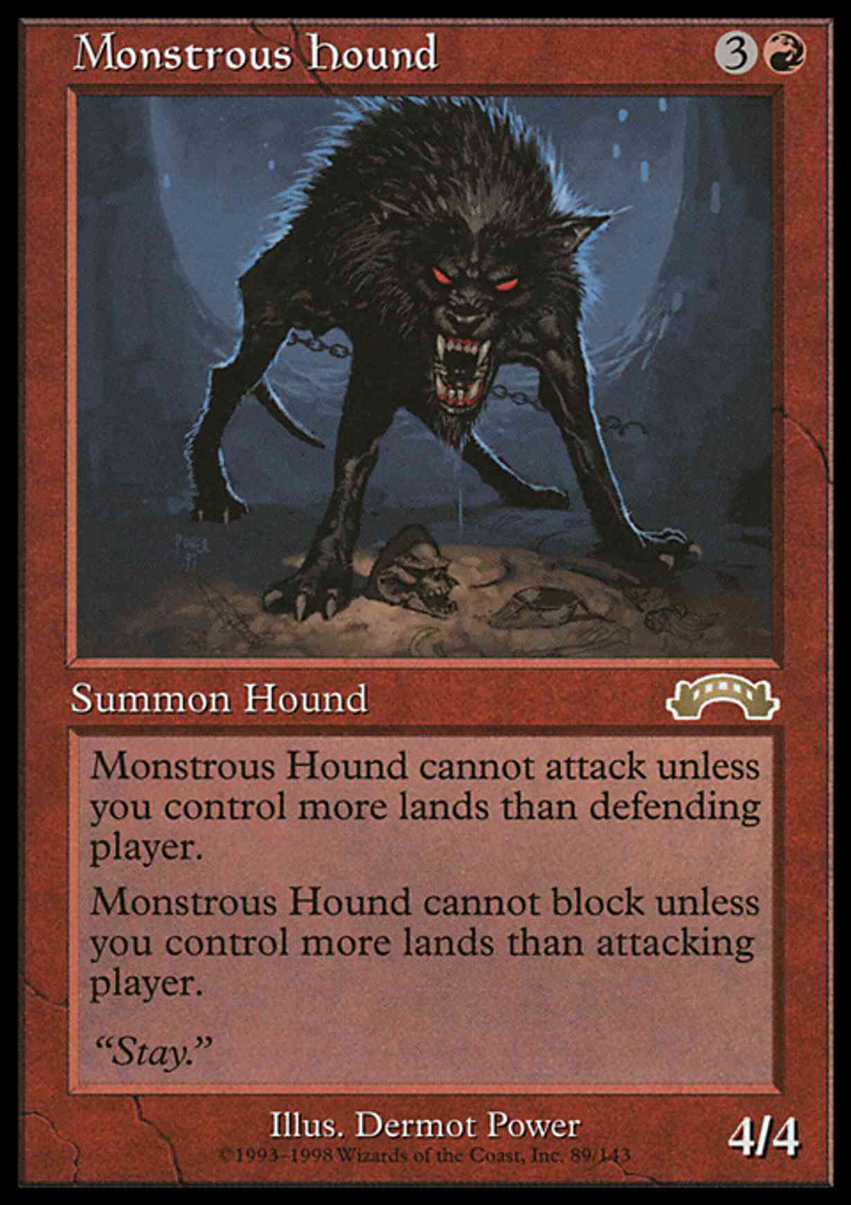 Monstrous Hound magic card front