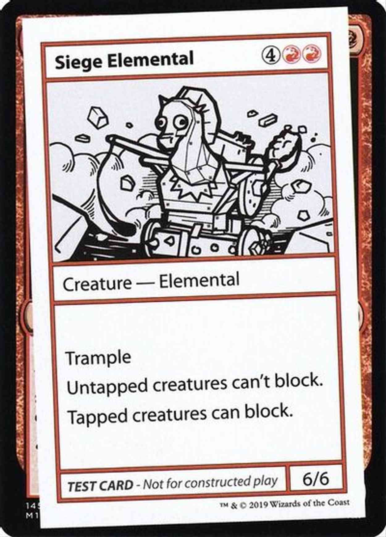 Siege Elemental (No PW Symbol) magic card front