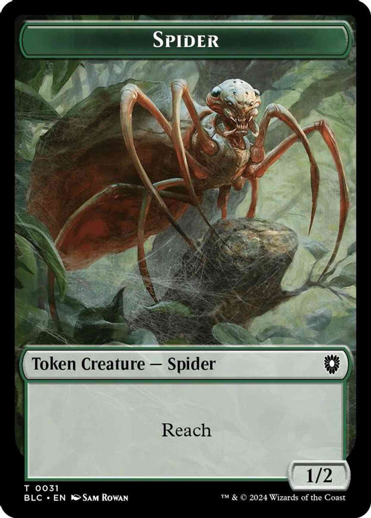 Spider // Blood Double-Sided Token magic card front