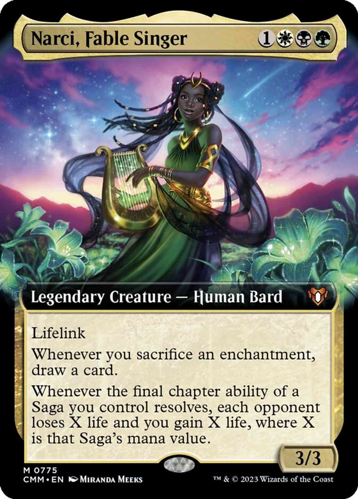 Narci, Fable Singer (Extended Art) magic card front