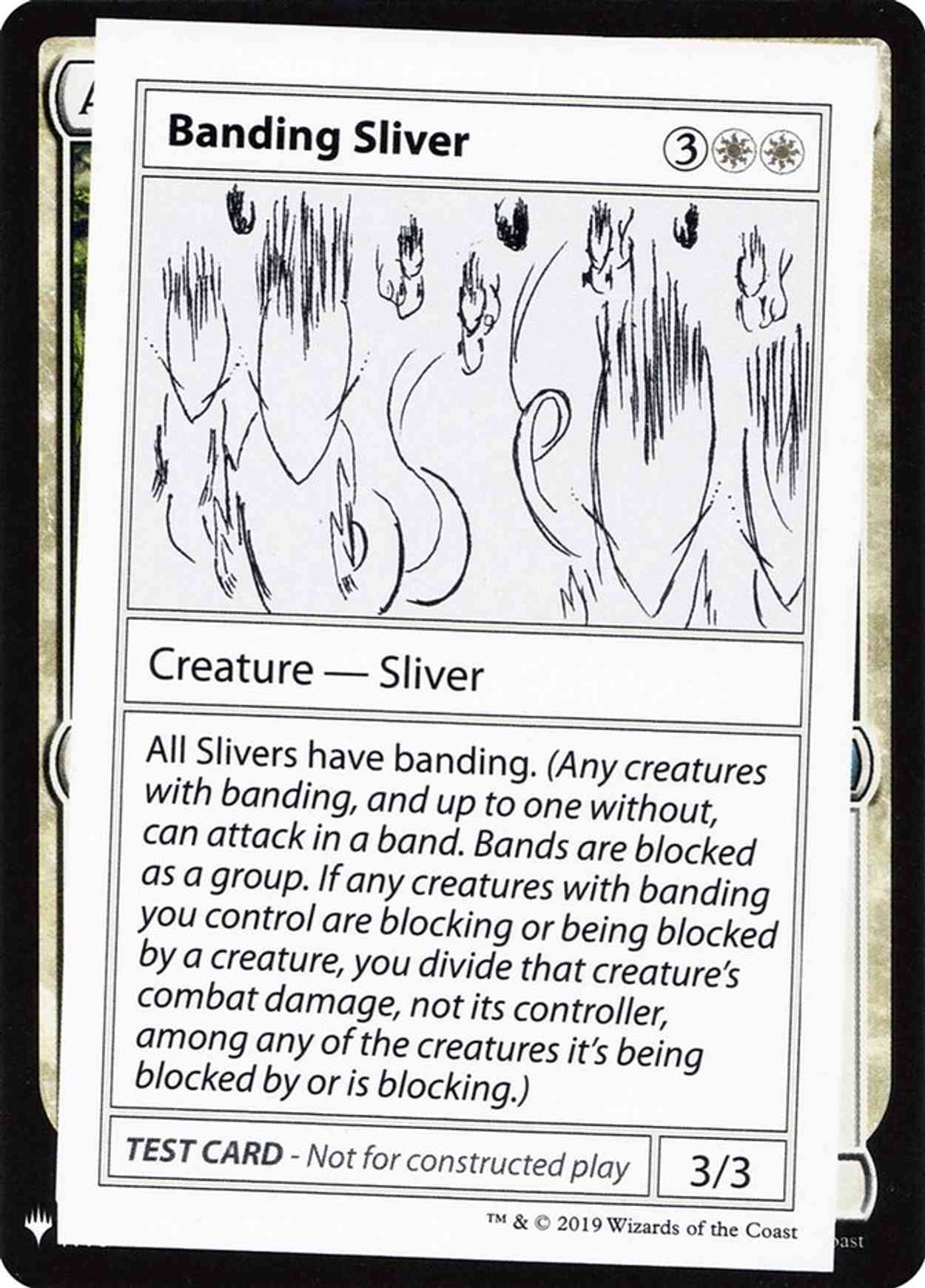 Banding Sliver magic card front