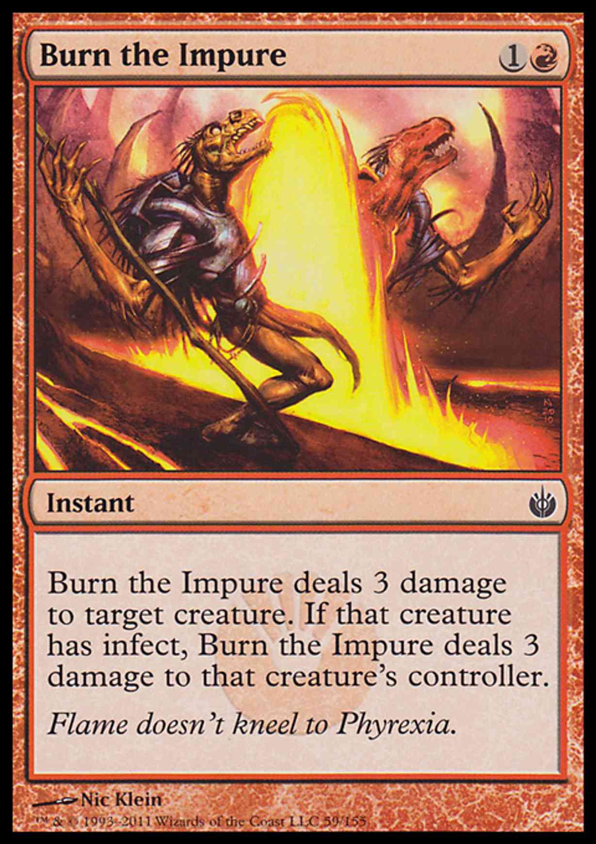 Burn the Impure magic card front