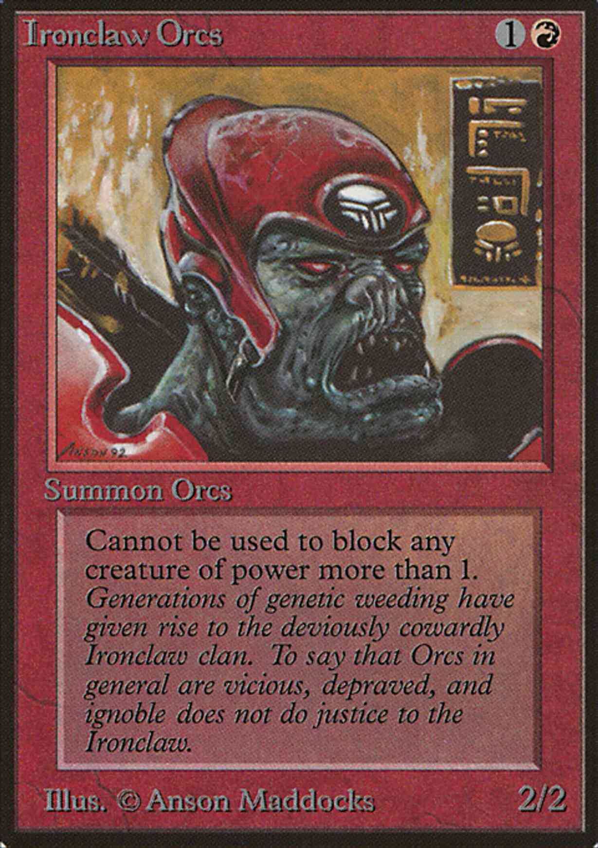 Ironclaw Orcs magic card front