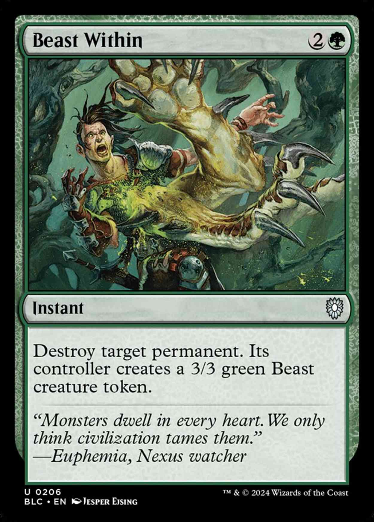 Beast Within Price from mtg Bloomburrow Commander