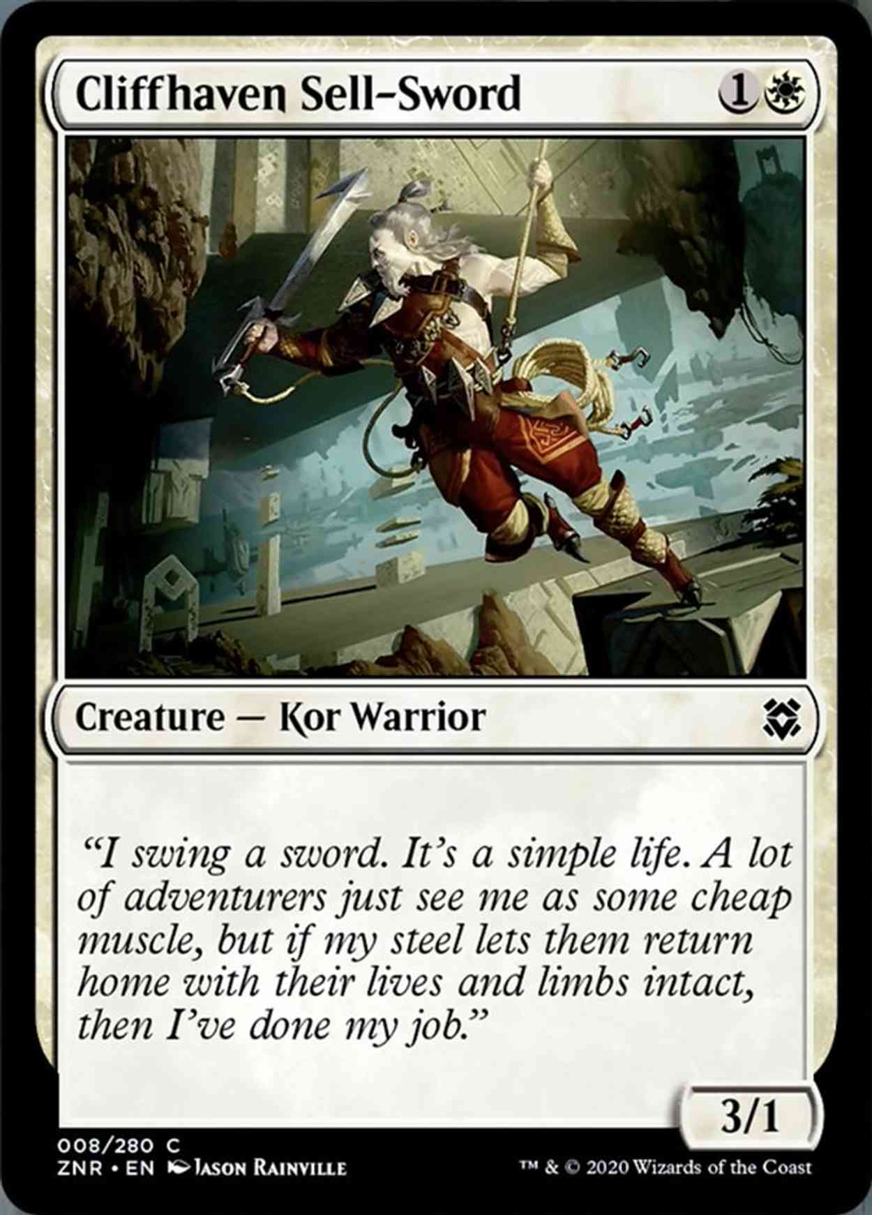 Cliffhaven Sell-Sword magic card front