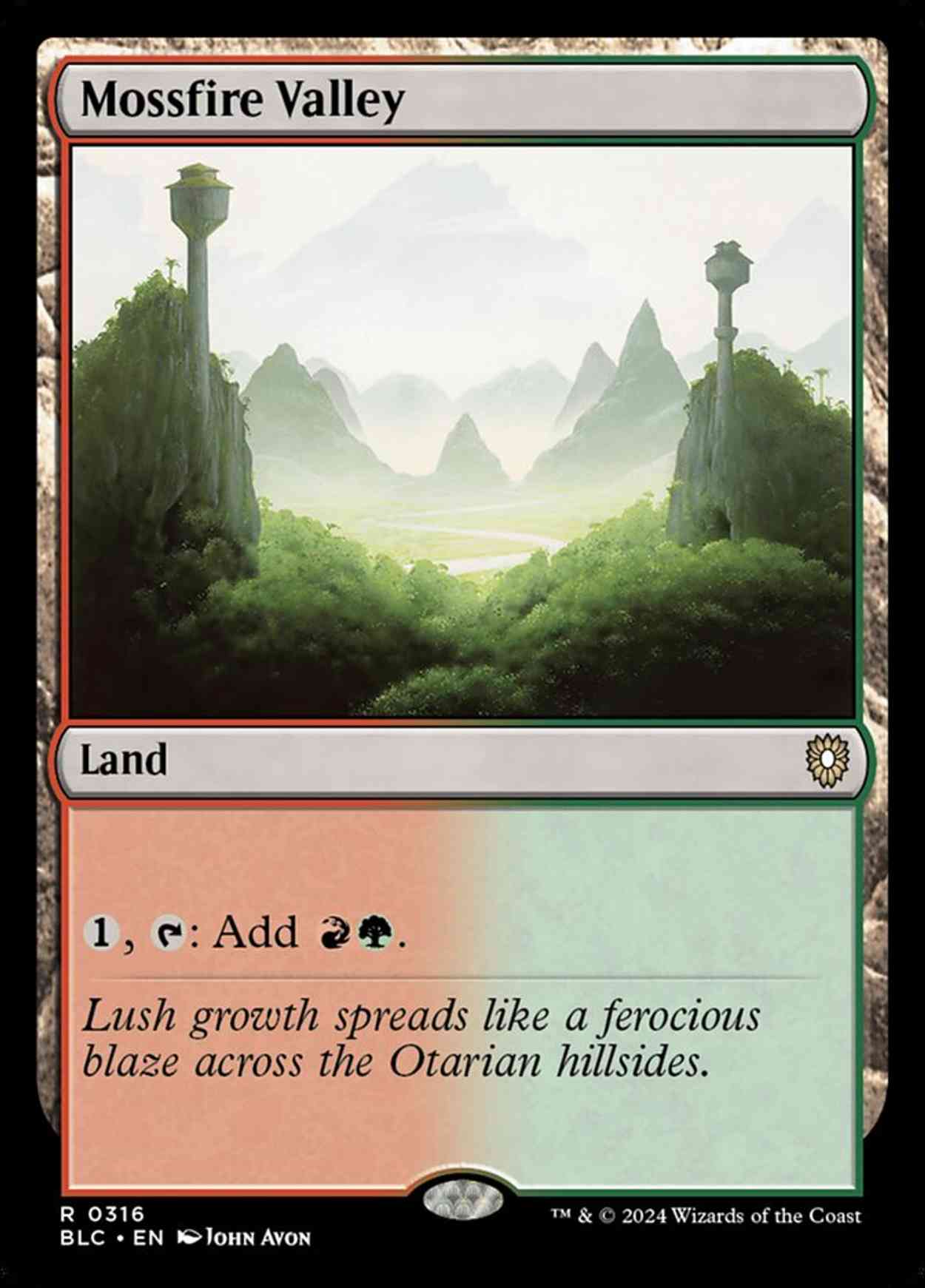 Mossfire Valley magic card front