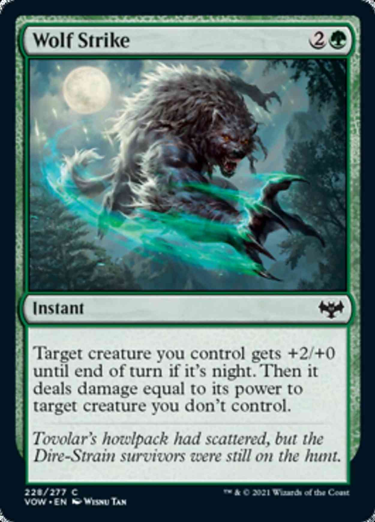 Wolf Strike magic card front