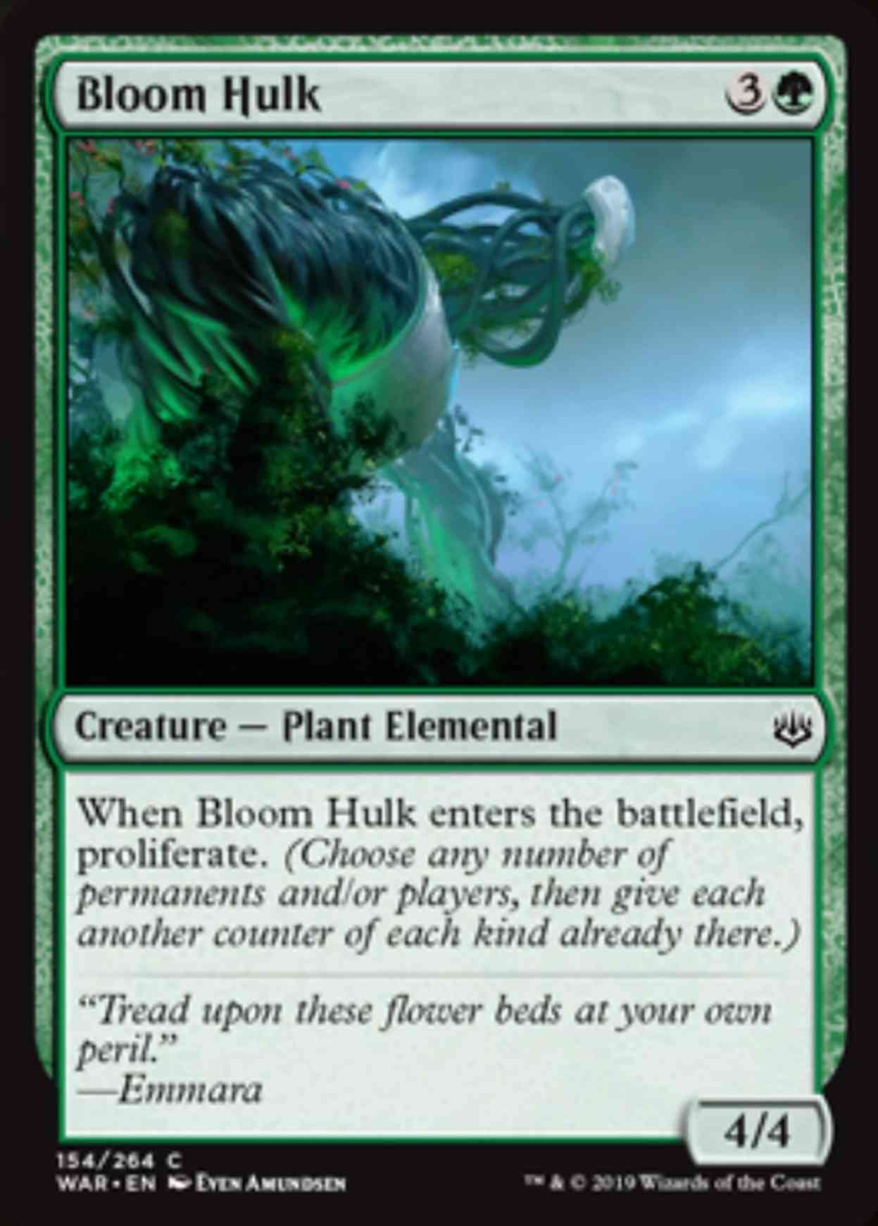 Bloom Hulk magic card front