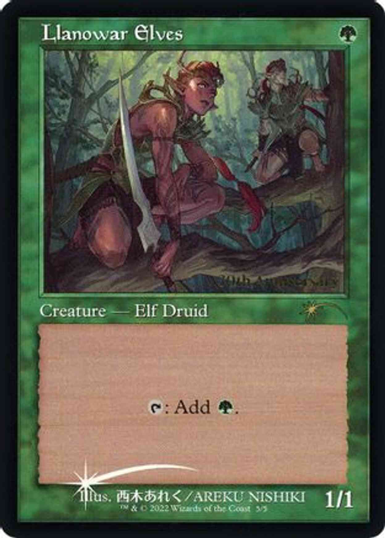 JP】【Foil】【旧枠】 ラノワールのエルフ/Llanowar Elves
