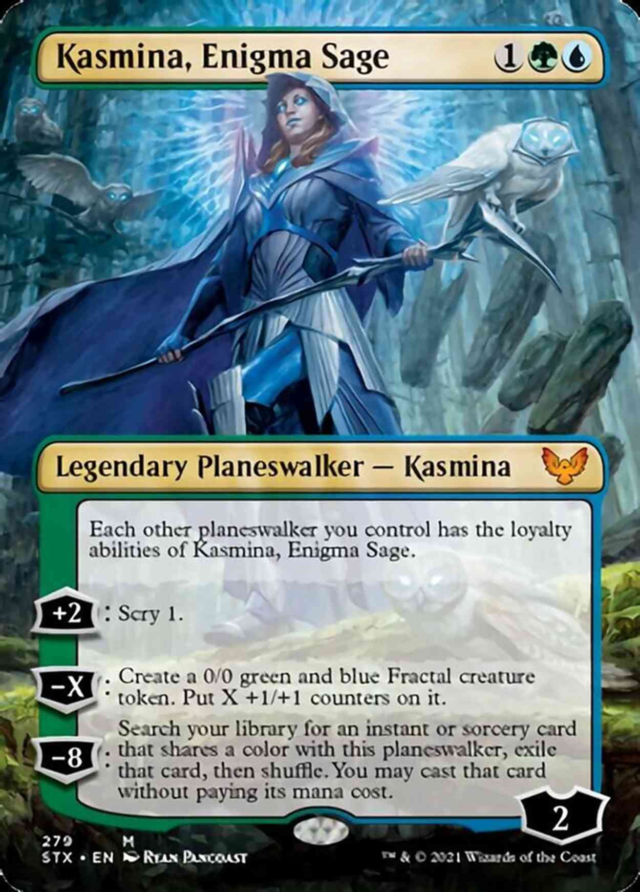 Kasmina, Enigma Sage (Borderless) magic card front