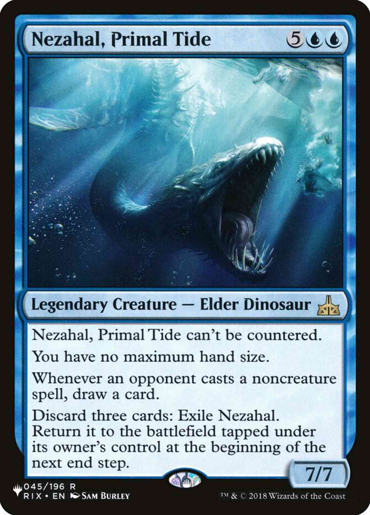 Nezahal, Primal Tide magic card front