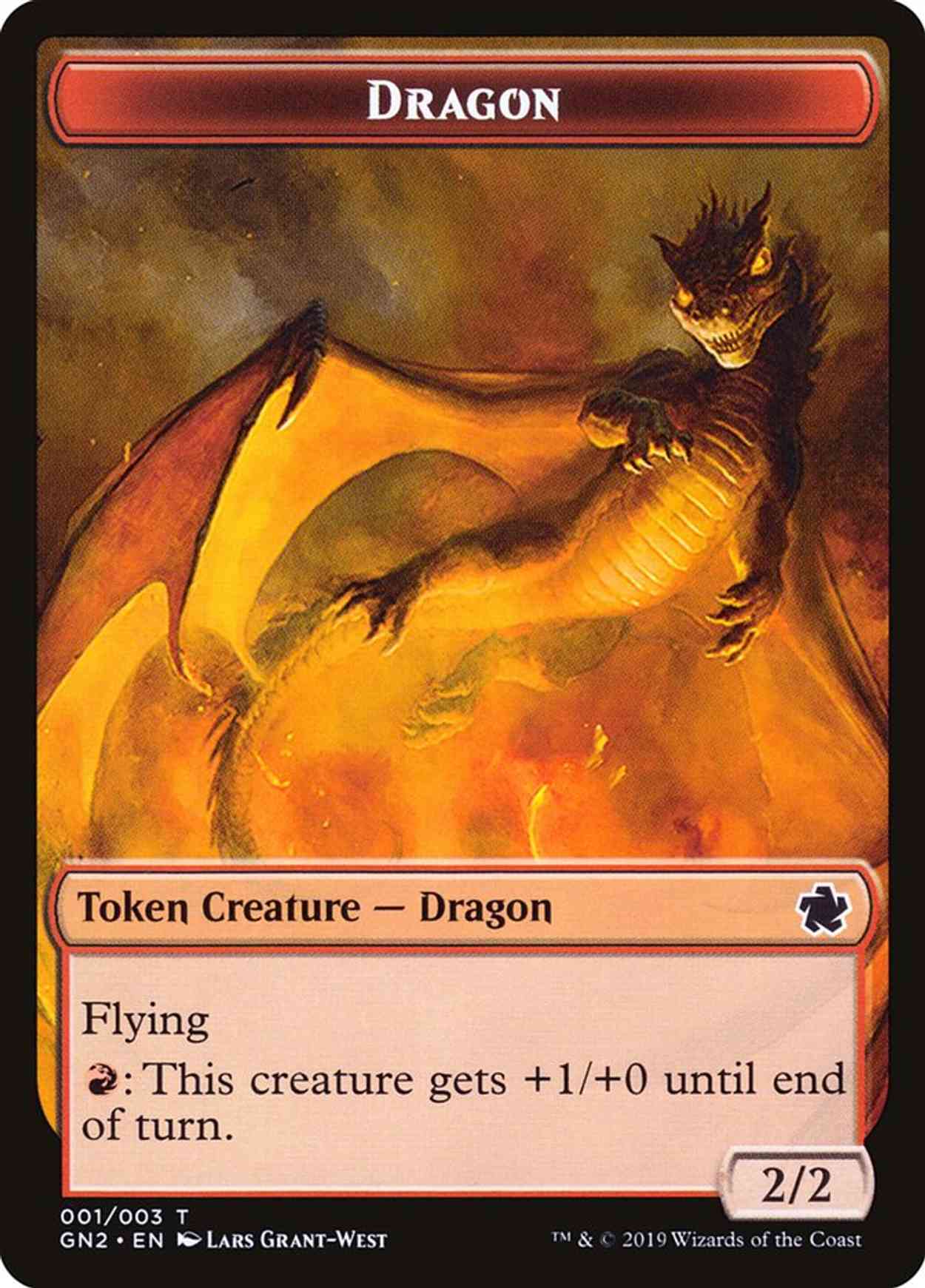 Dragon (001) // Zombie Double-sided Token magic card front