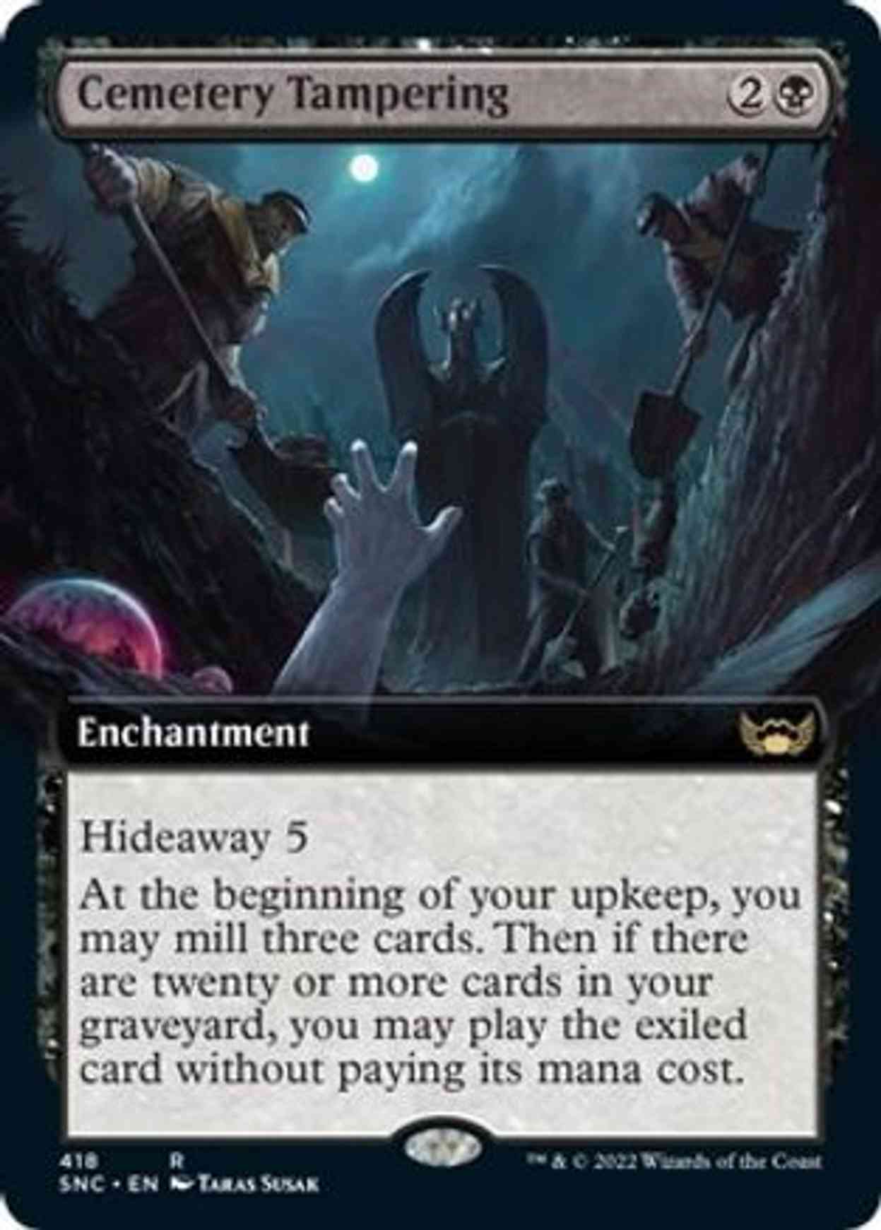 Cemetery Tampering (Extended Art) magic card front