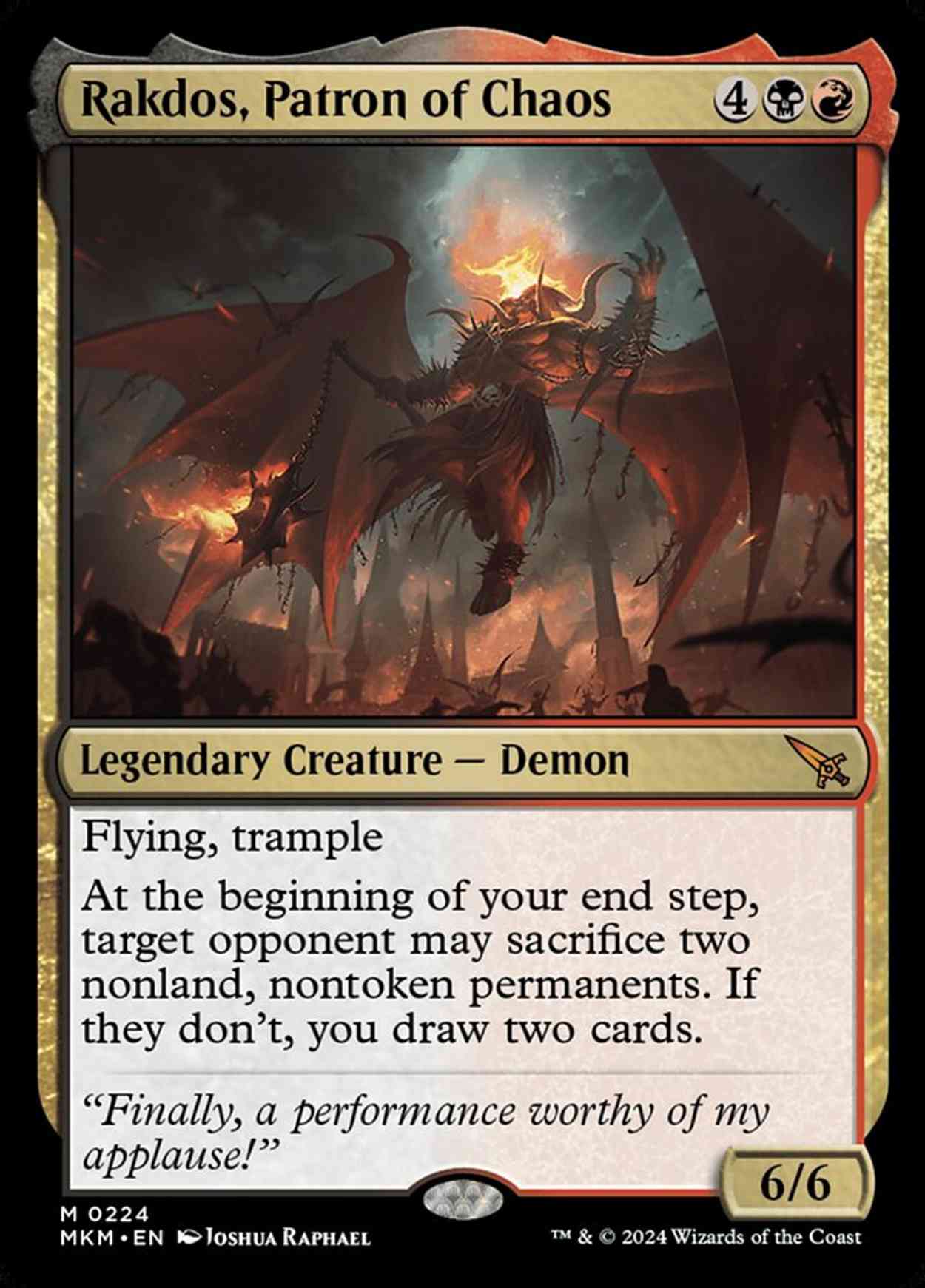 Rakdos, Patron of Chaos magic card front