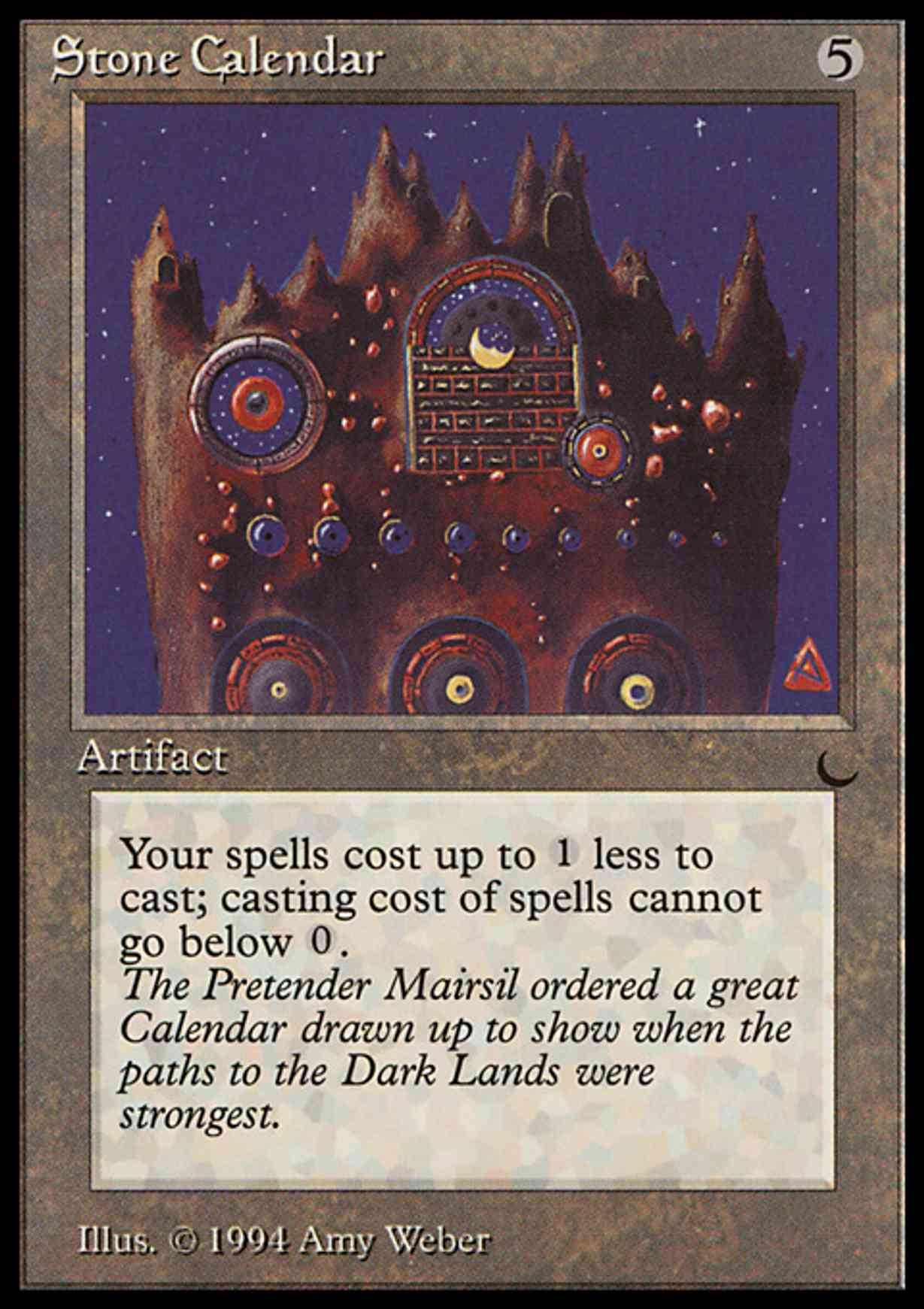 Stone Calendar magic card front