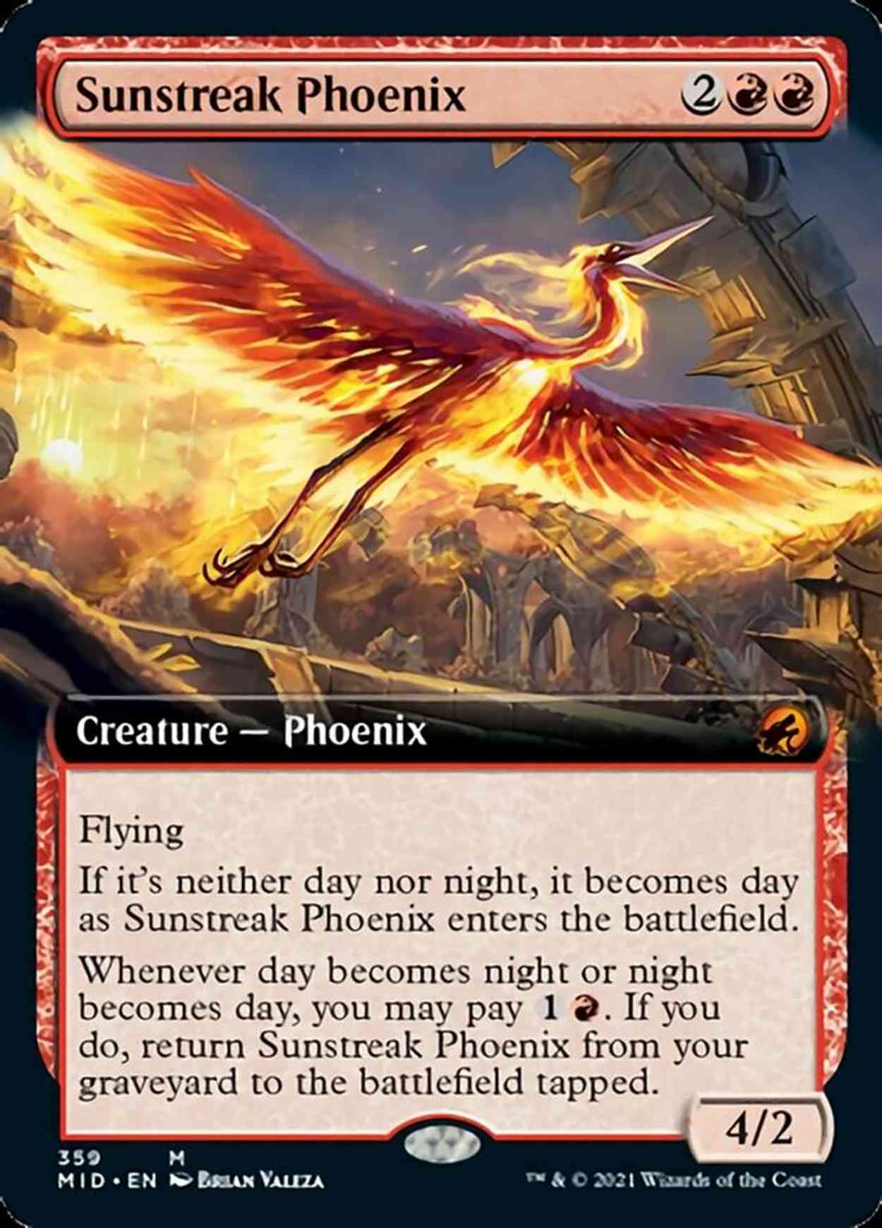 Sunstreak Phoenix (Extended Art) magic card front