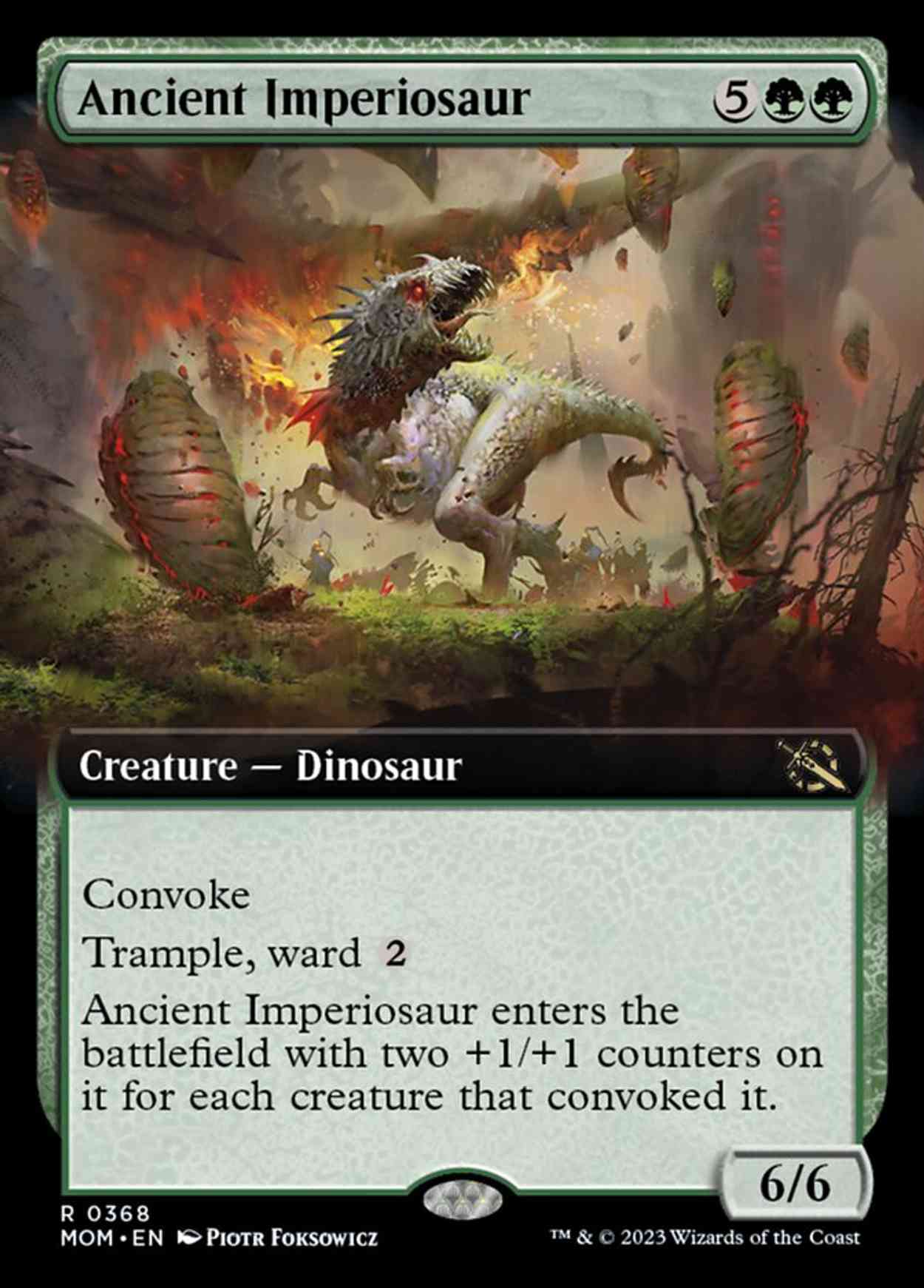 Ancient Imperiosaur (Extended Art) magic card front
