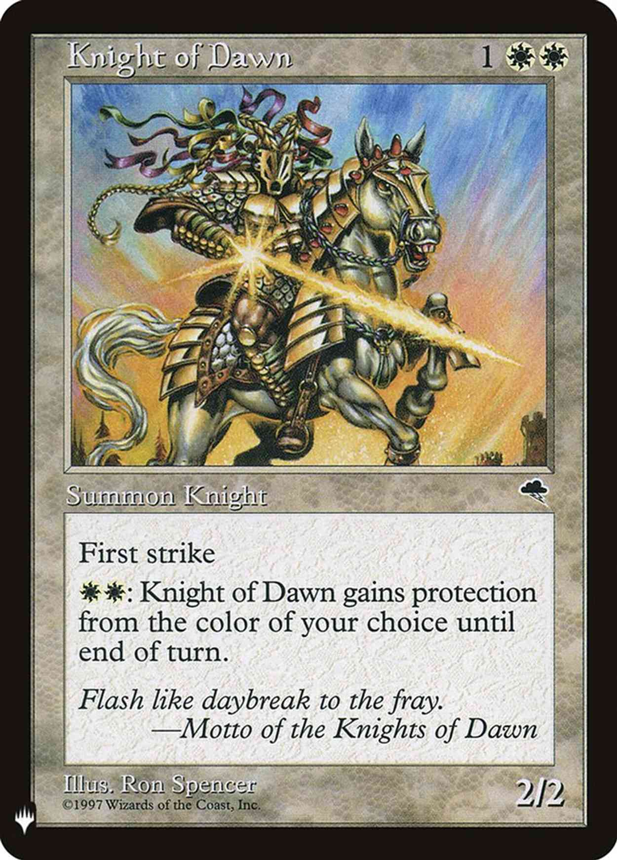 Knight of Dawn magic card front
