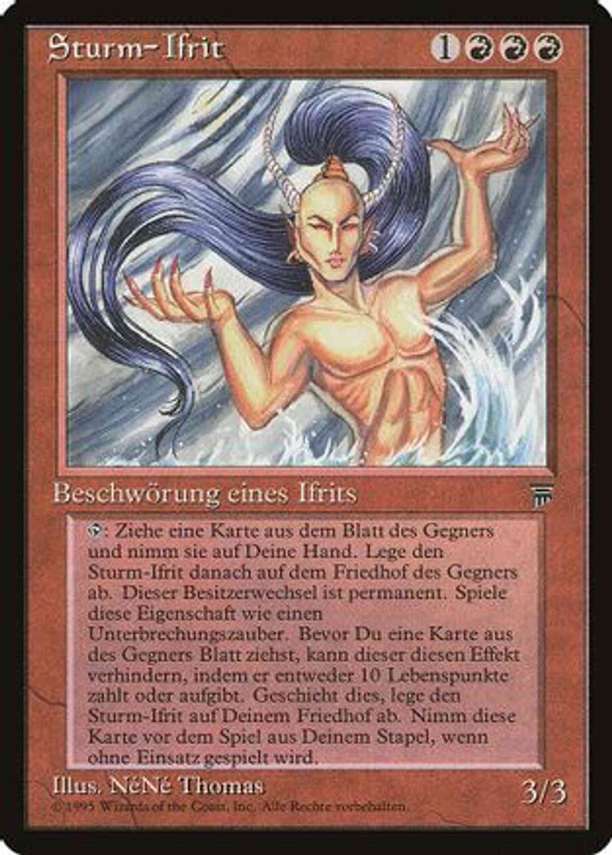 Tempest Efreet (German)- "Sturm-Ifrit" magic card front