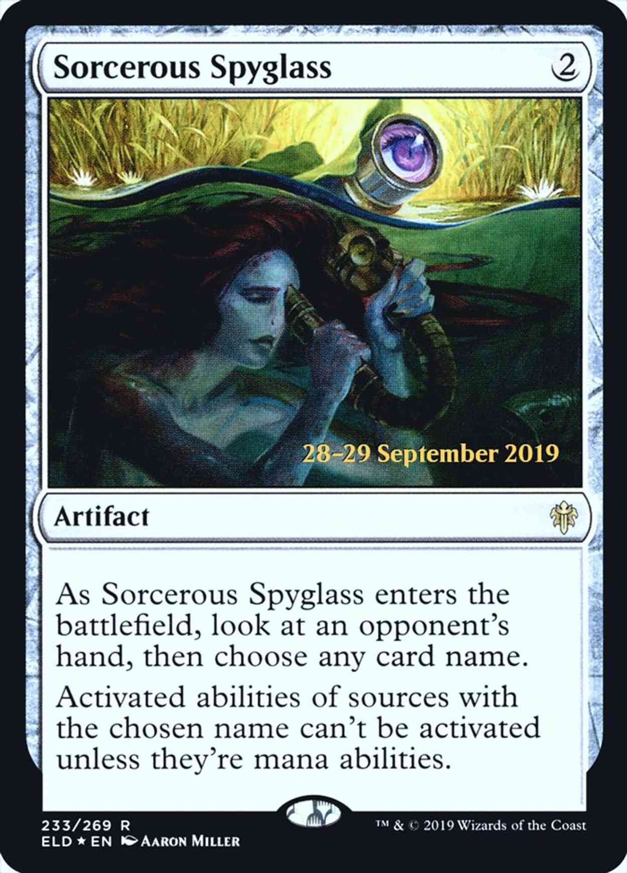 Sorcerous Spyglass (ELD) magic card front