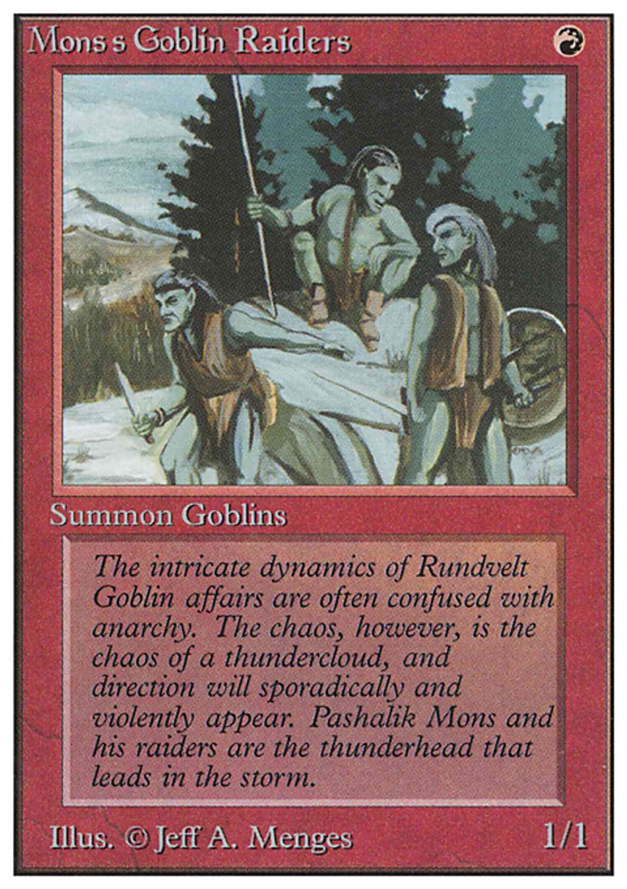 Mons's Goblin Raiders magic card front