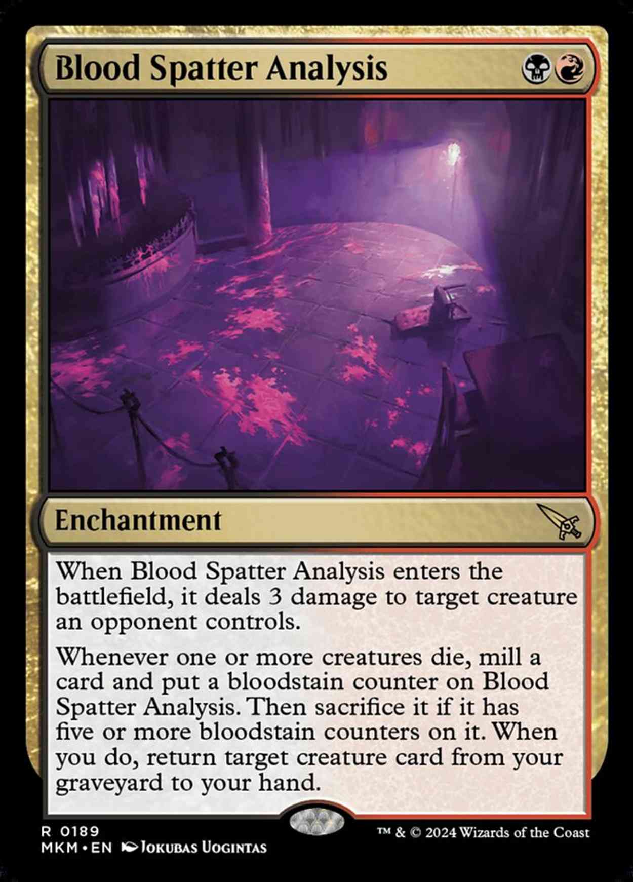 Blood Spatter Analysis magic card front