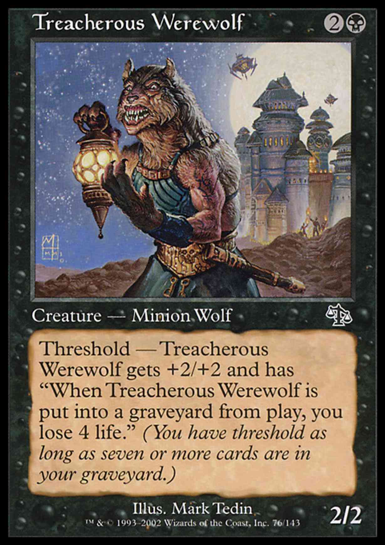 Treacherous Werewolf magic card front