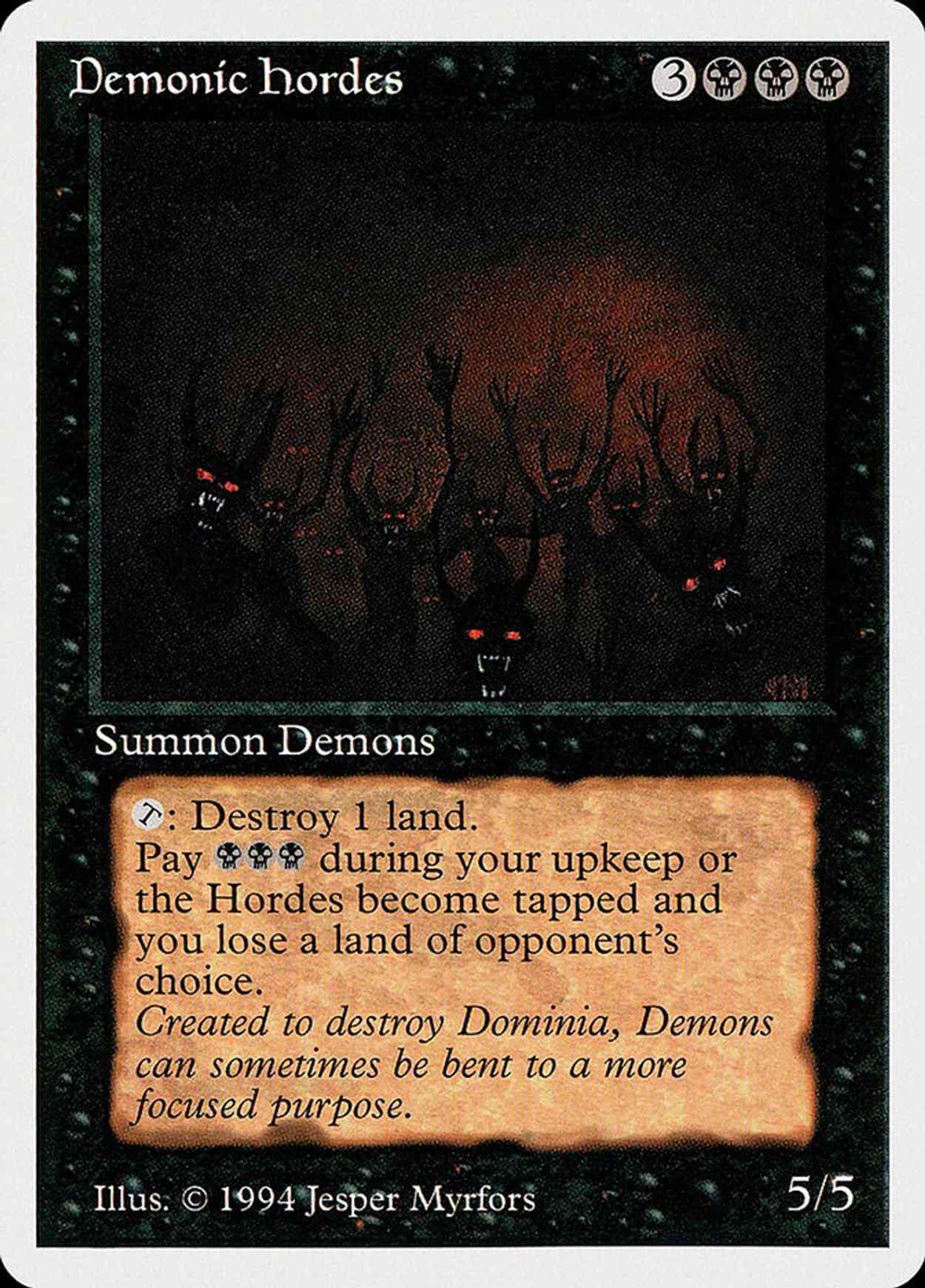 Demonic Hordes magic card front