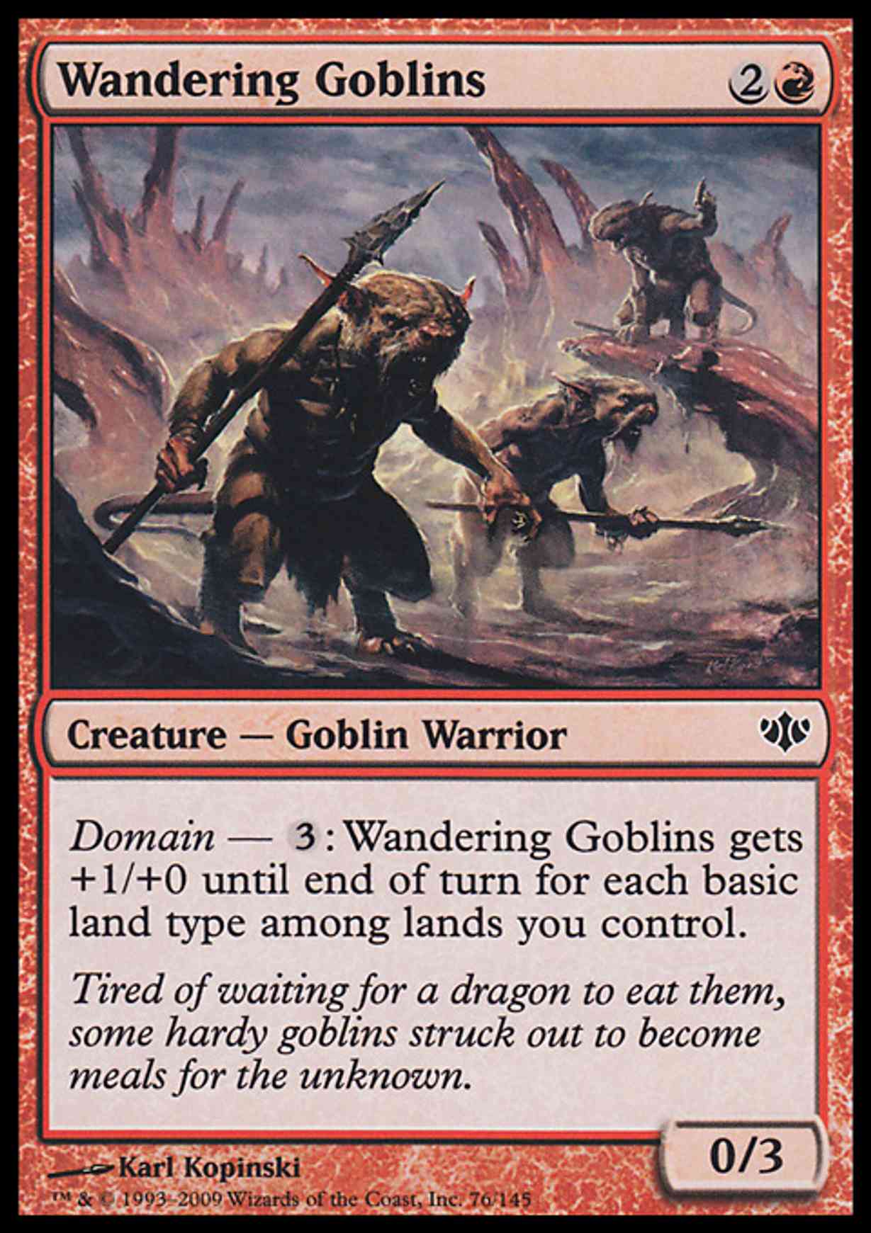 Wandering Goblins magic card front