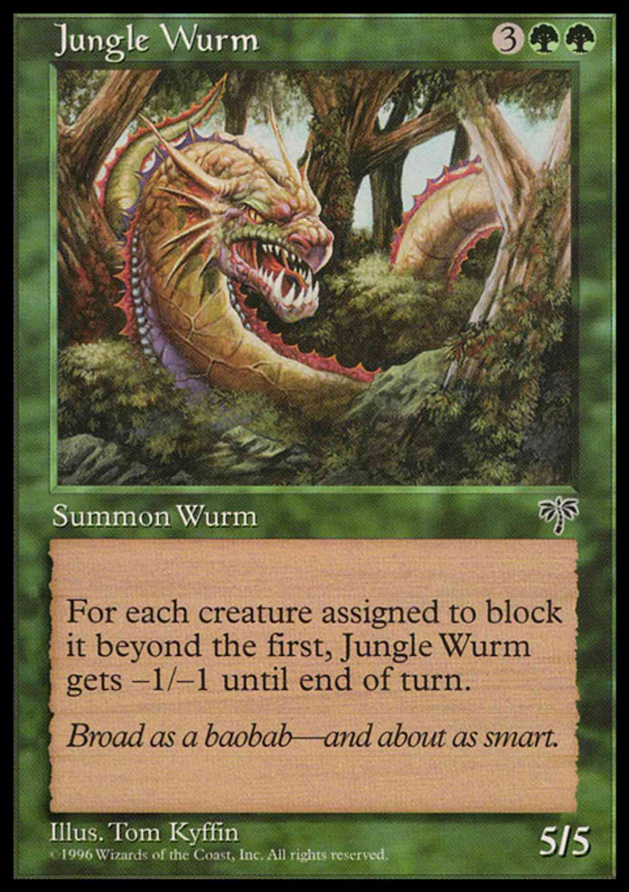Jungle Wurm magic card front