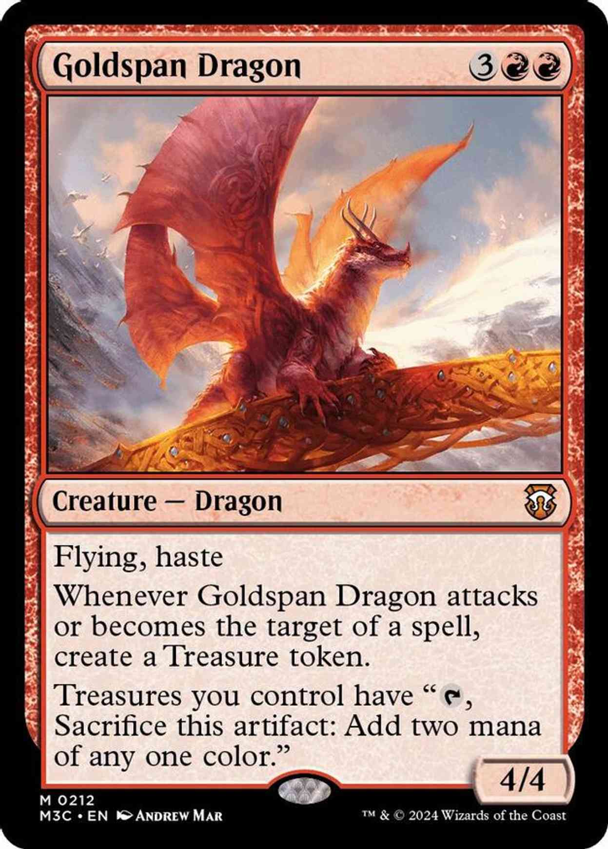 Goldspan Dragon (Ripple Foil) magic card front