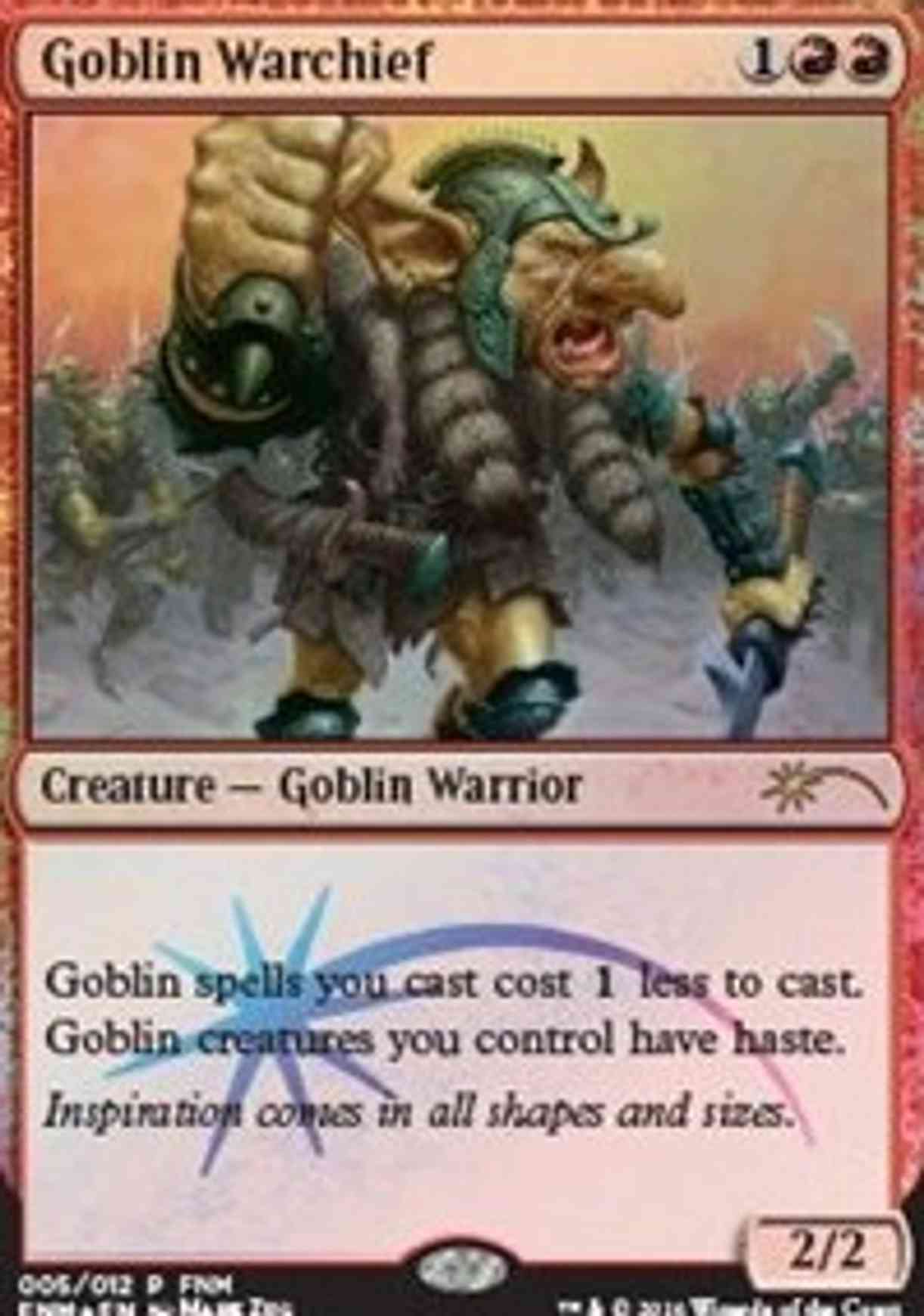 Goblin Warchief (2016) magic card front